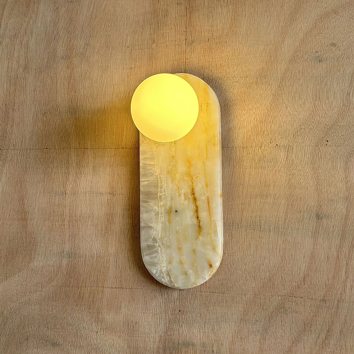 Lucie Onyx & Travertine Wall Lamp