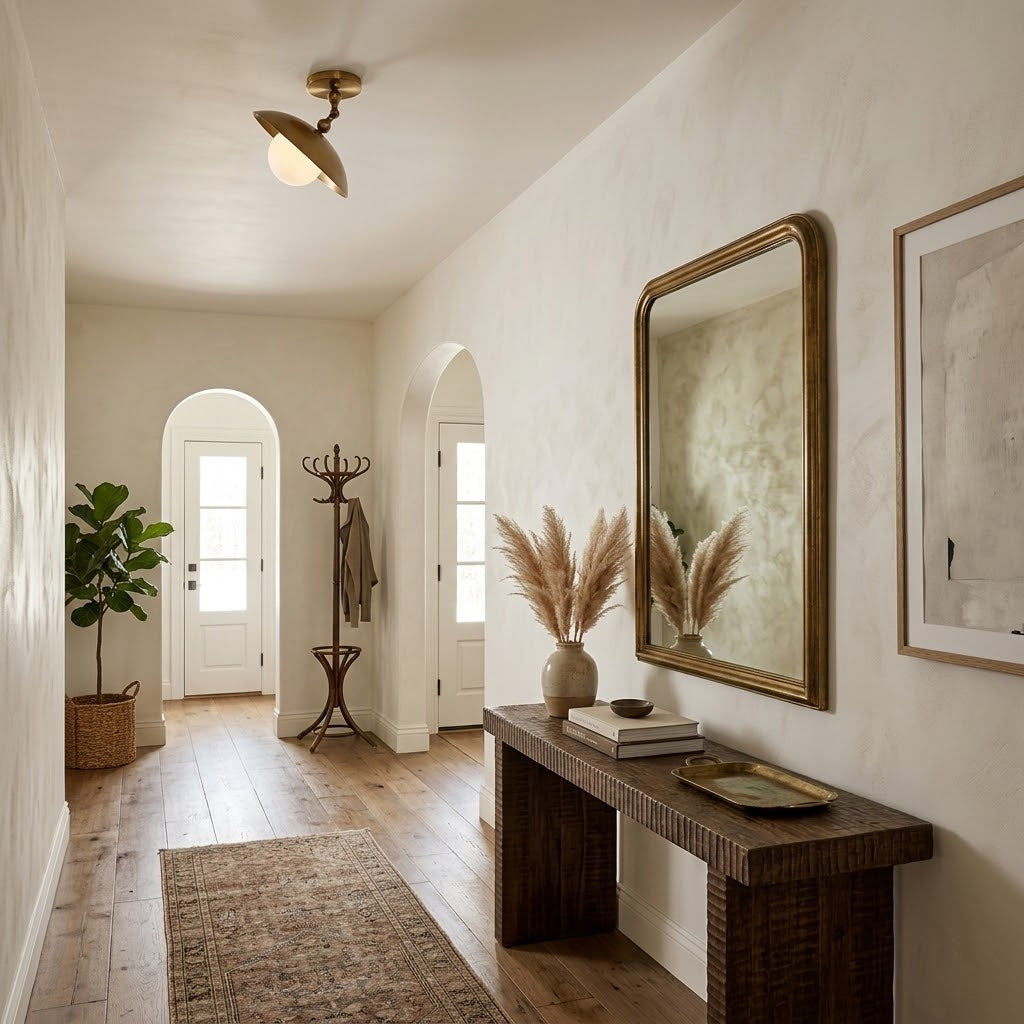 Marie Petite Brass Semi-Flush Ceiling Light