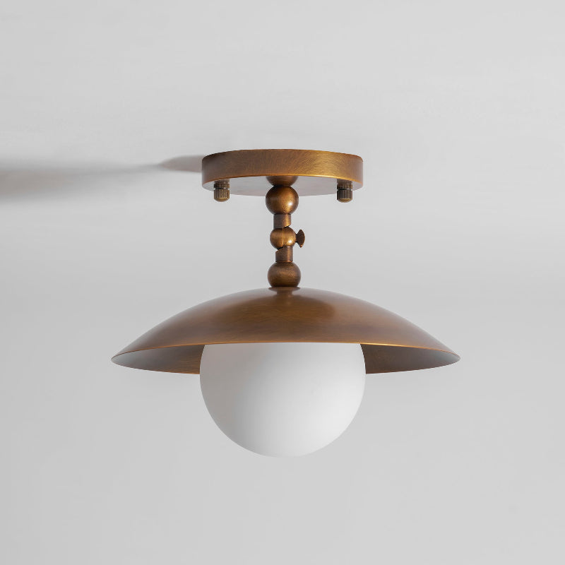 Marie Petite Brass Semi-Flush Ceiling Light