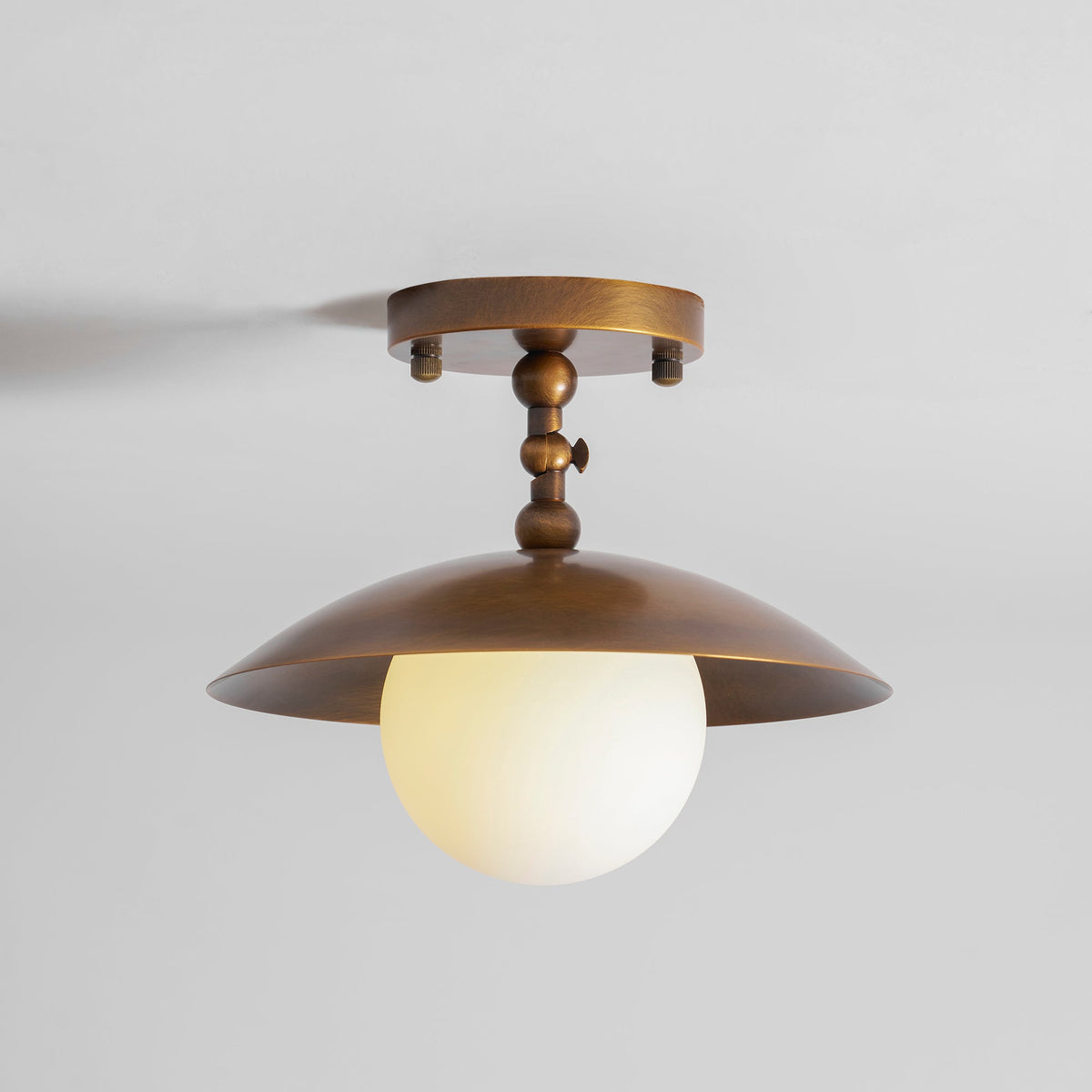 Marie Petite Brass Semi-Flush Ceiling Light