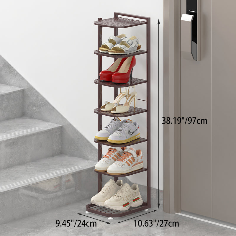 Minimalist Iron Shoe Rack - 5 to 10-Tier Space-Saving Shoe Organizer Shoe Storage