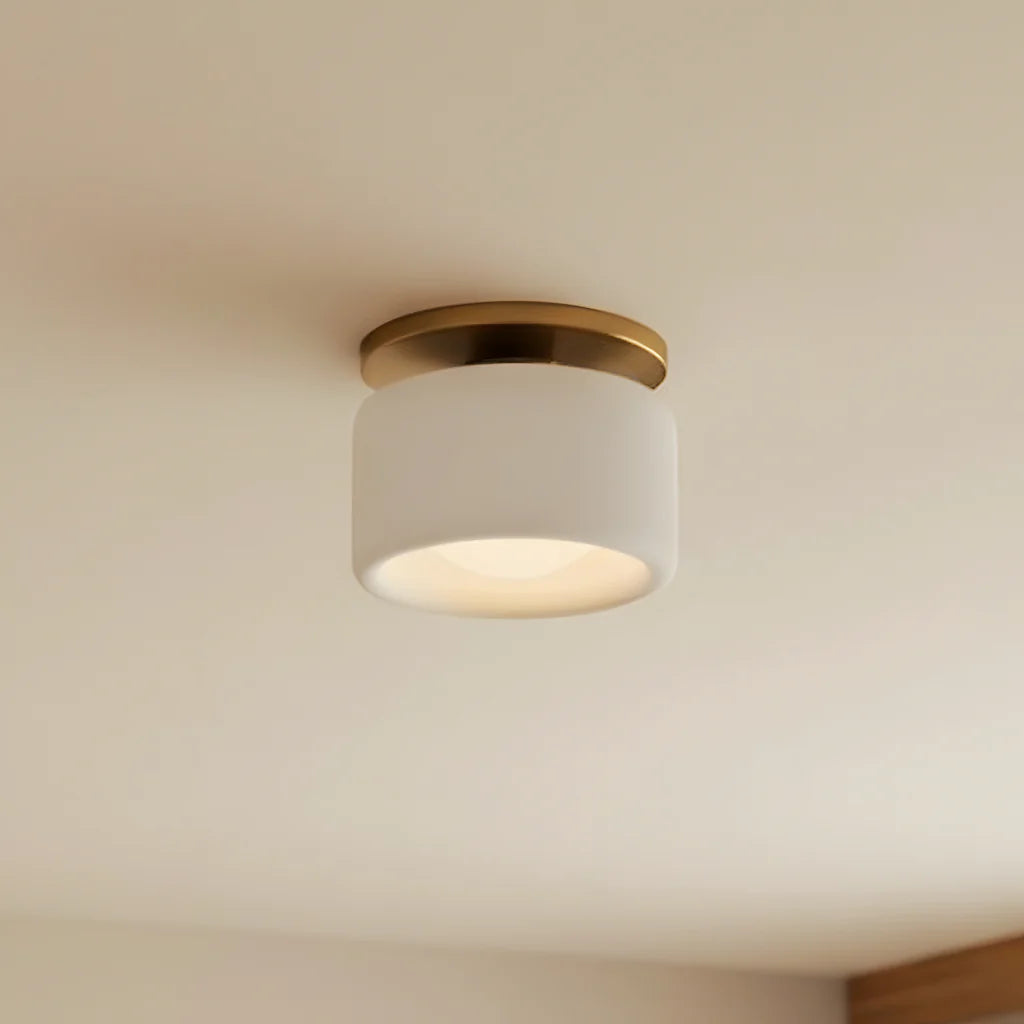 Porcelain Semi Flush Mount Ceiling Light