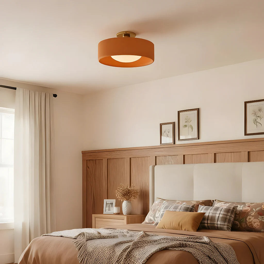 Porcelain Semi Flush Mount Ceiling Light