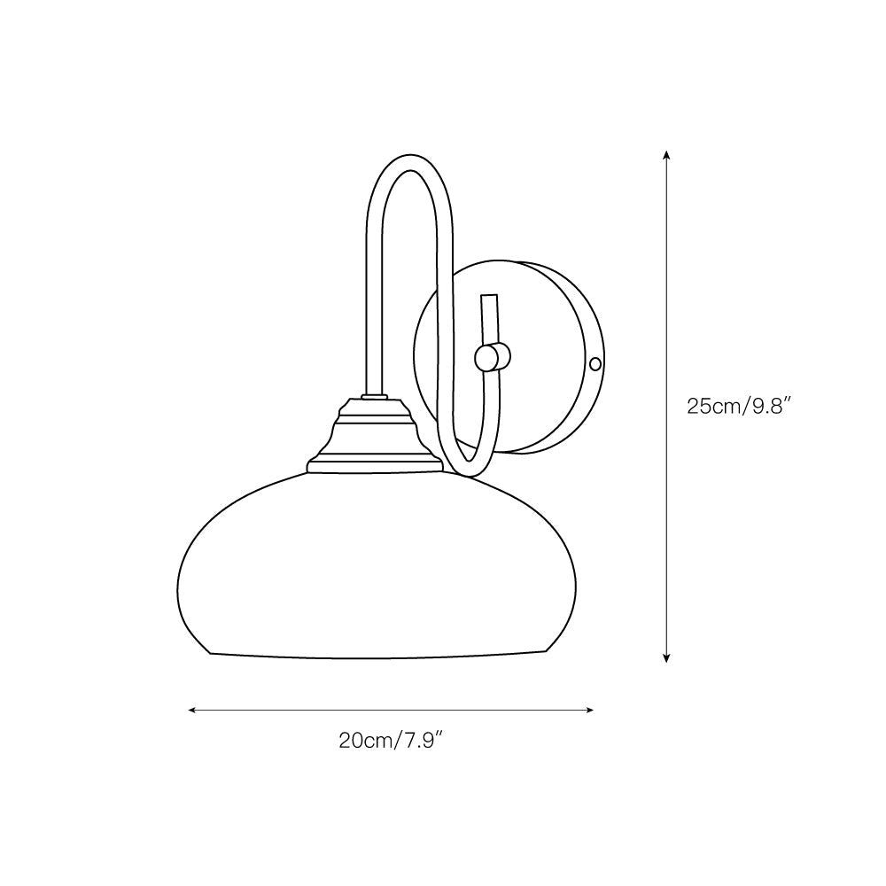 Nova Glass Wall Light (Hardwired)