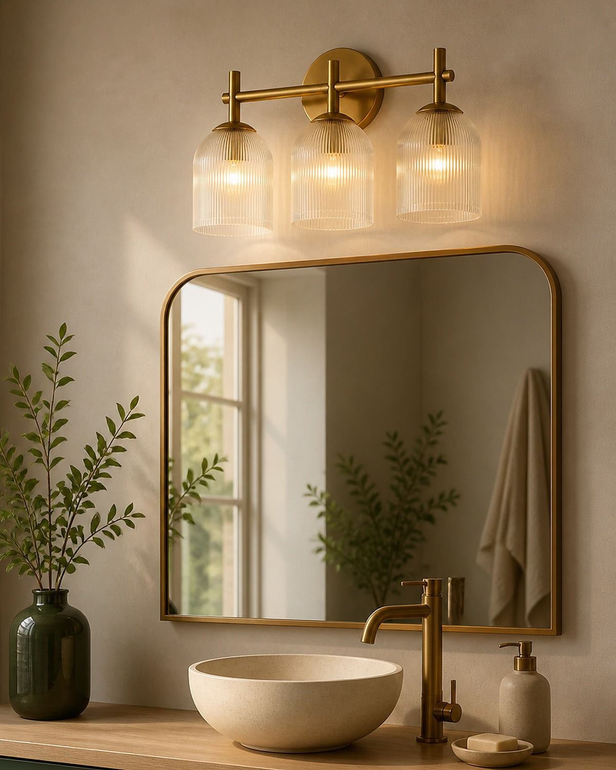 Sconce mounted facing down