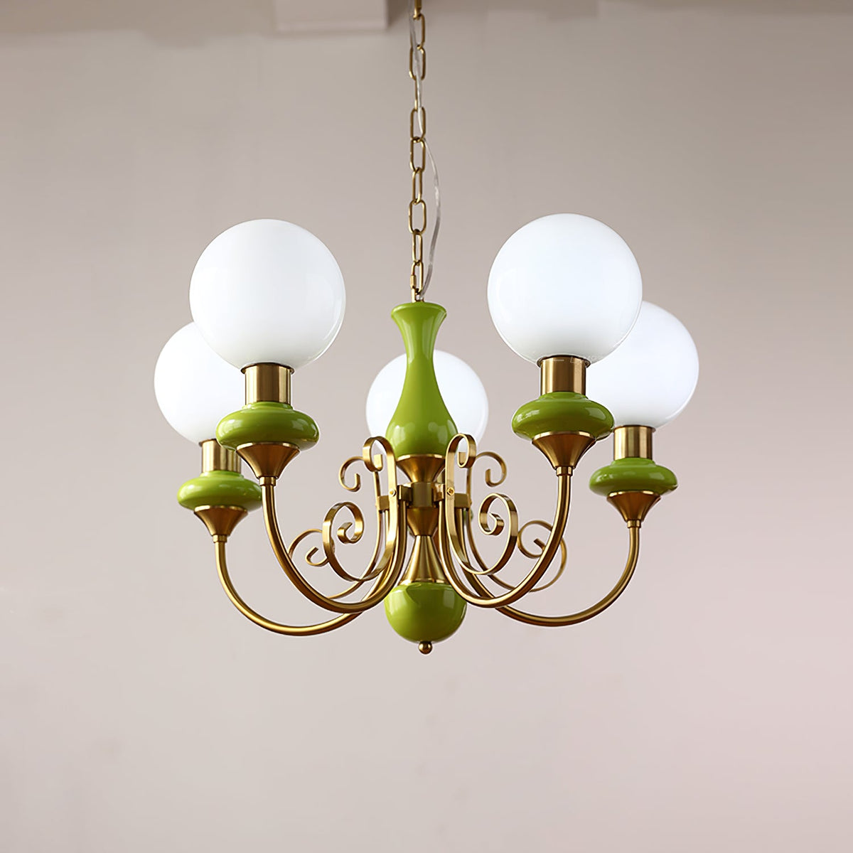 Onyx Iron & Glass Globe Chandelier