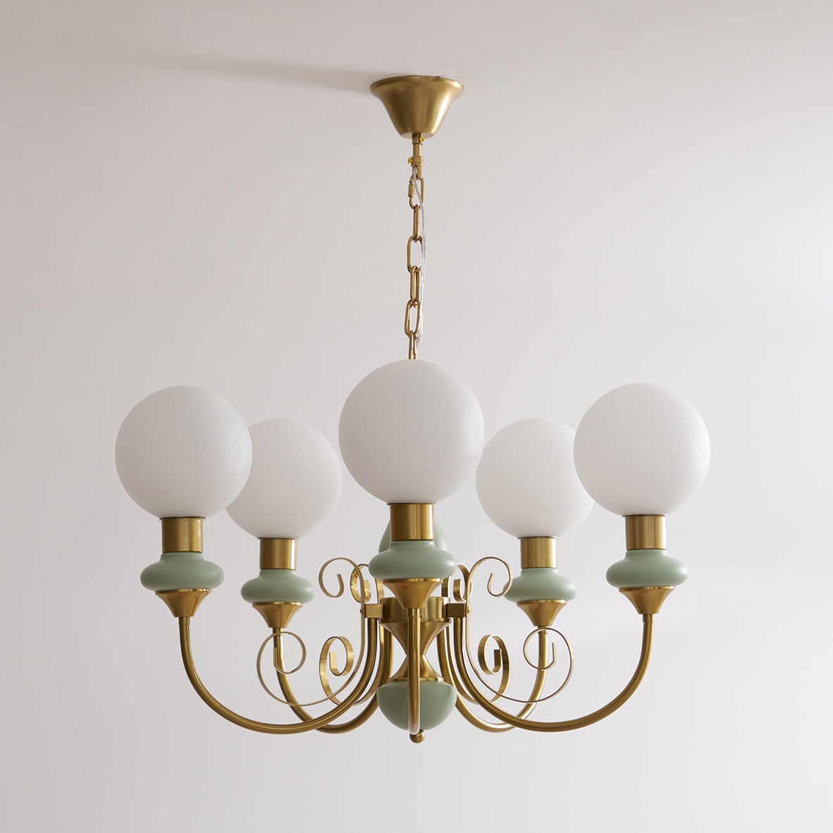 Onyx Iron & Glass Globe Chandelier