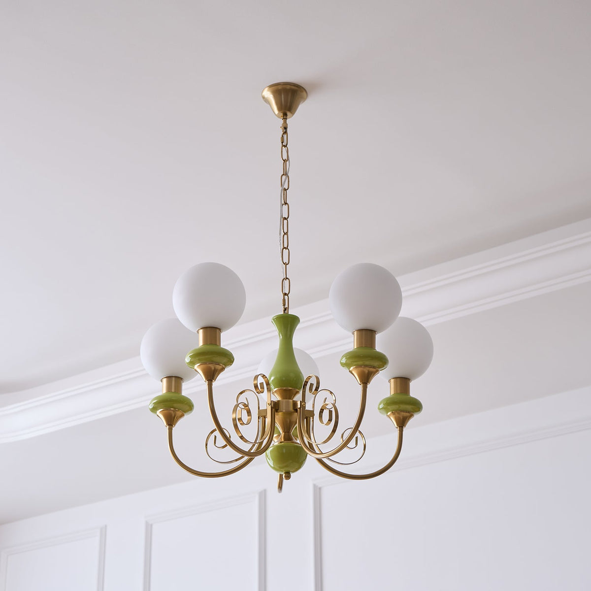 Onyx Iron & Glass Globe Chandelier