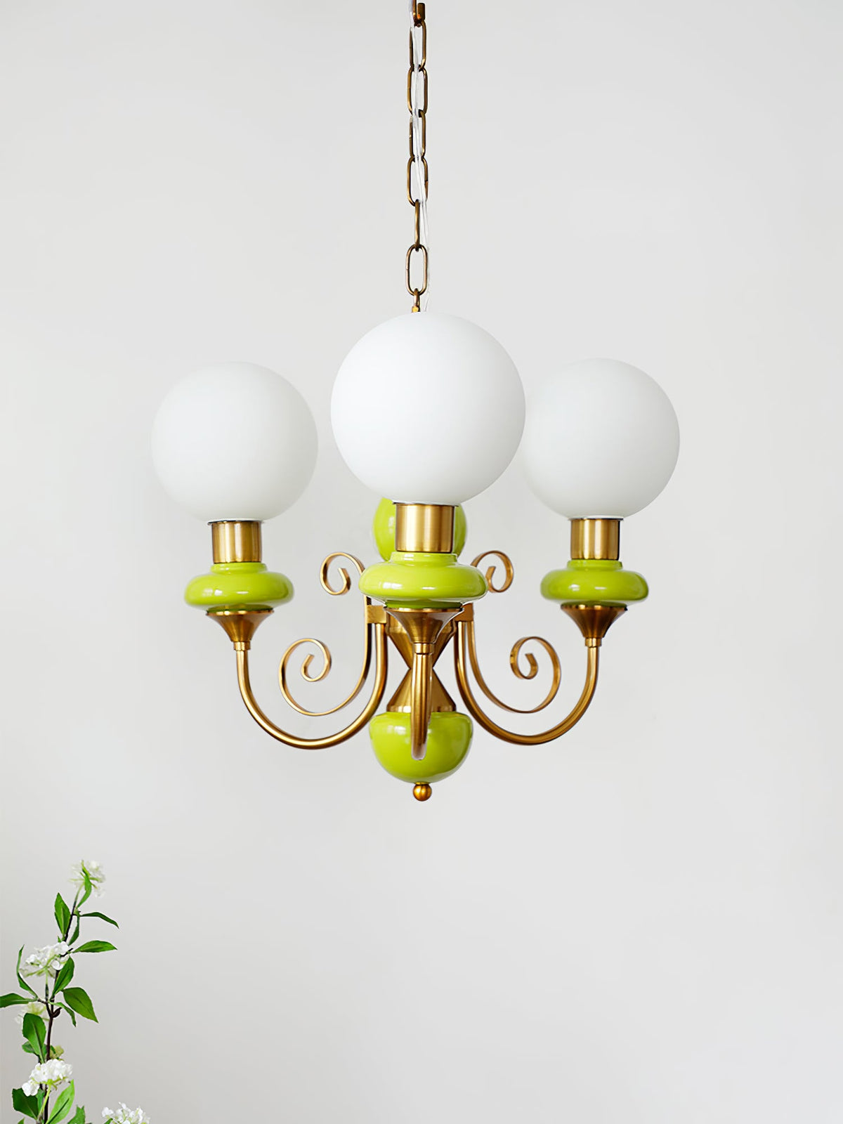 Onyx Iron & Glass Globe Chandelier