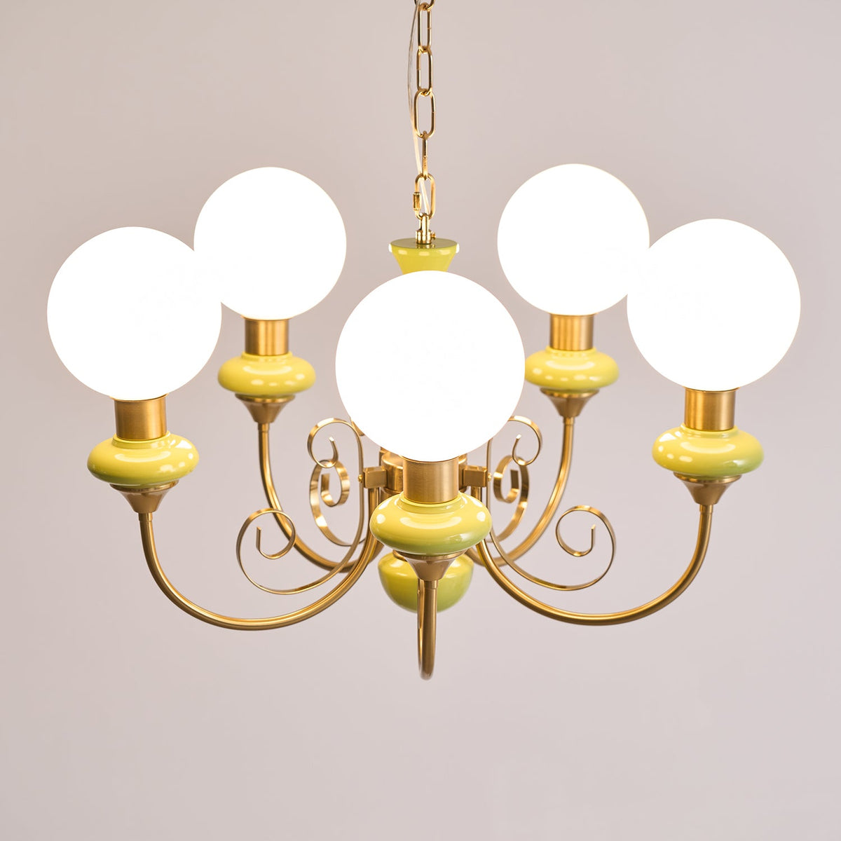 Onyx Iron & Glass Globe Chandelier