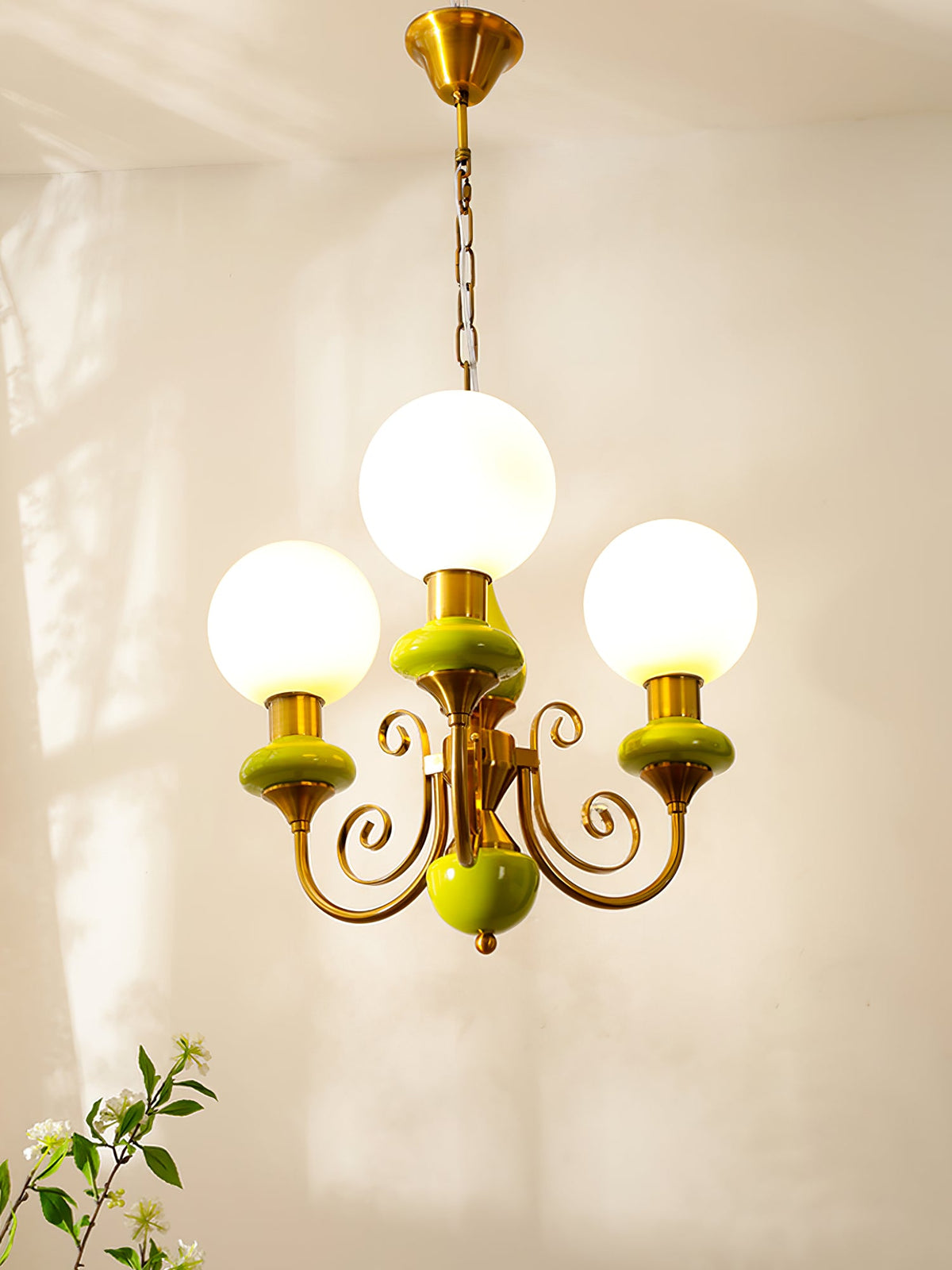Onyx Iron & Glass Globe Chandelier
