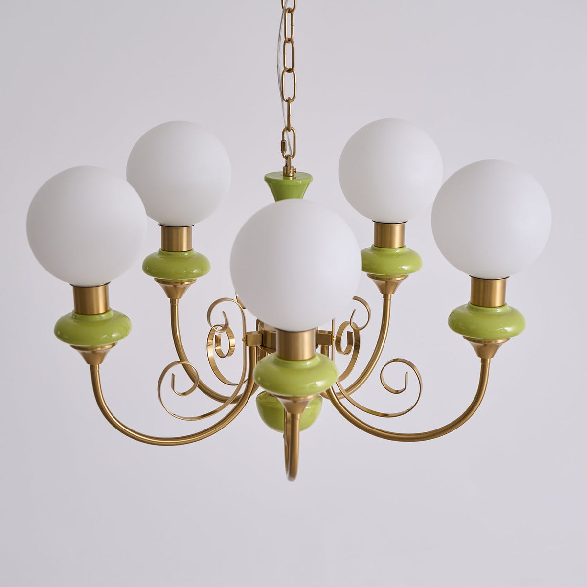 Onyx Iron & Glass Globe Chandelier