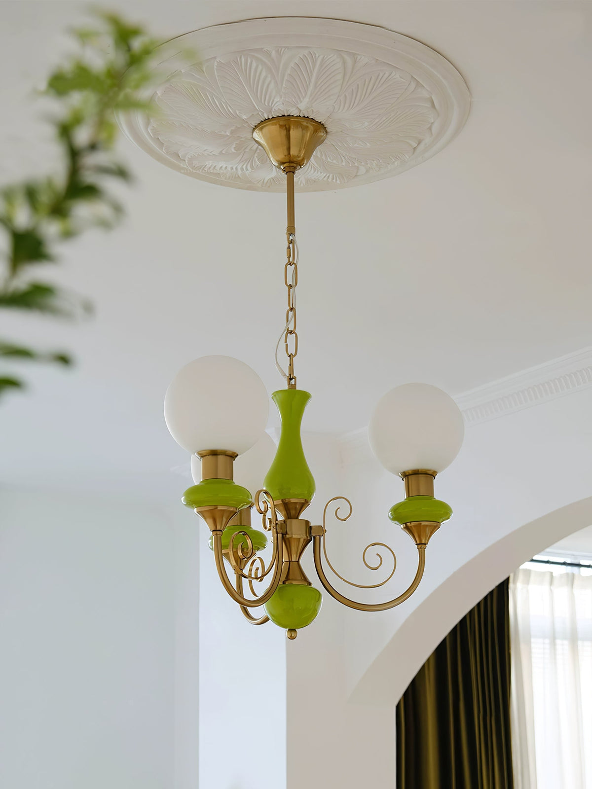 Onyx Iron & Glass Globe Chandelier