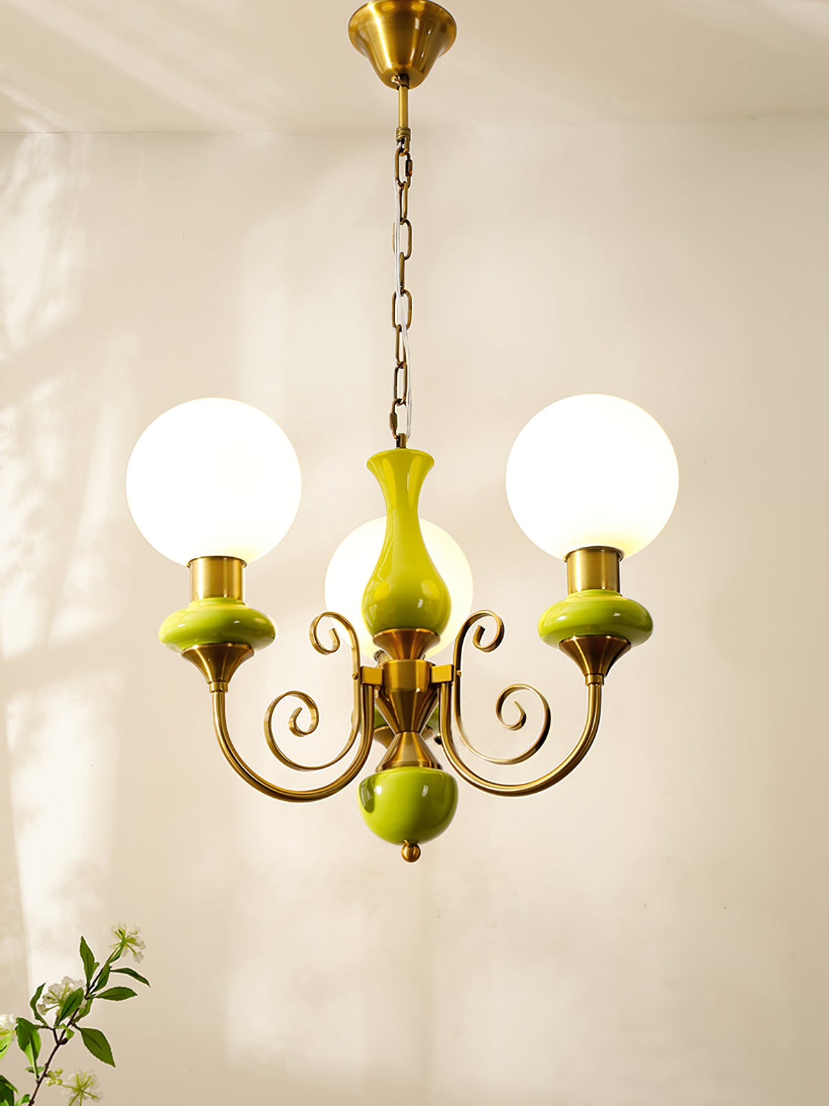 Onyx Iron & Glass Globe Chandelier