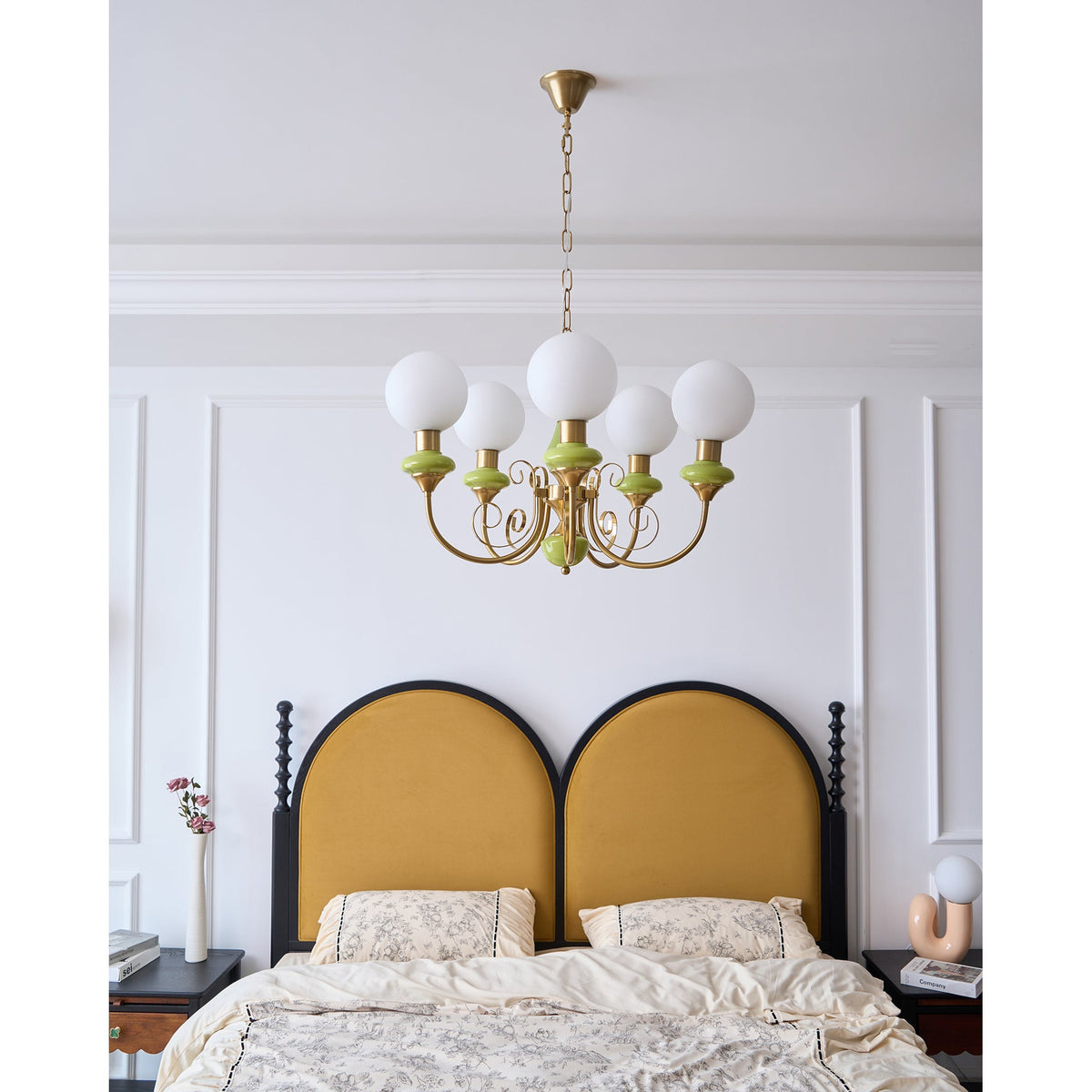 Onyx Iron & Glass Globe Chandelier