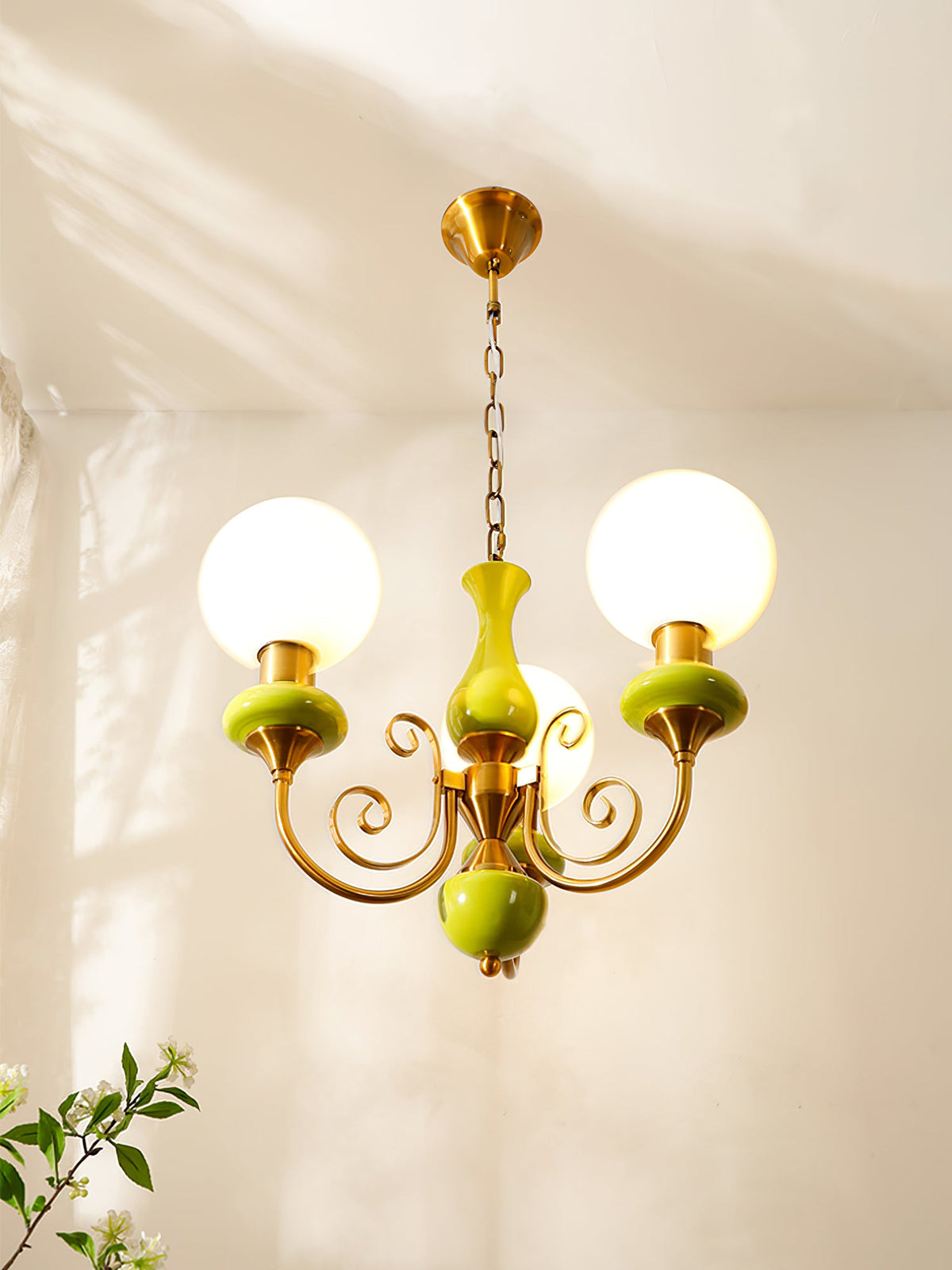 Onyx Iron & Glass Globe Chandelier