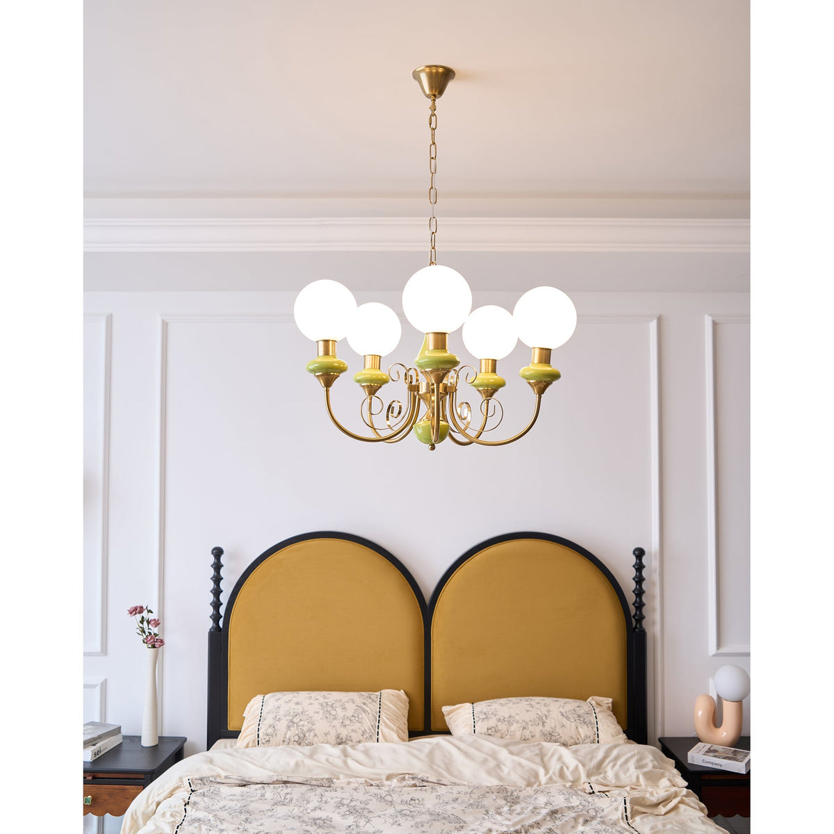 Onyx Iron & Glass Globe Chandelier