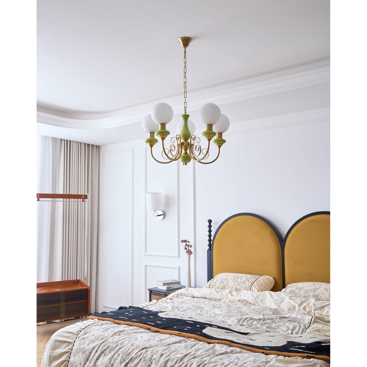 Onyx Iron & Glass Globe Chandelier