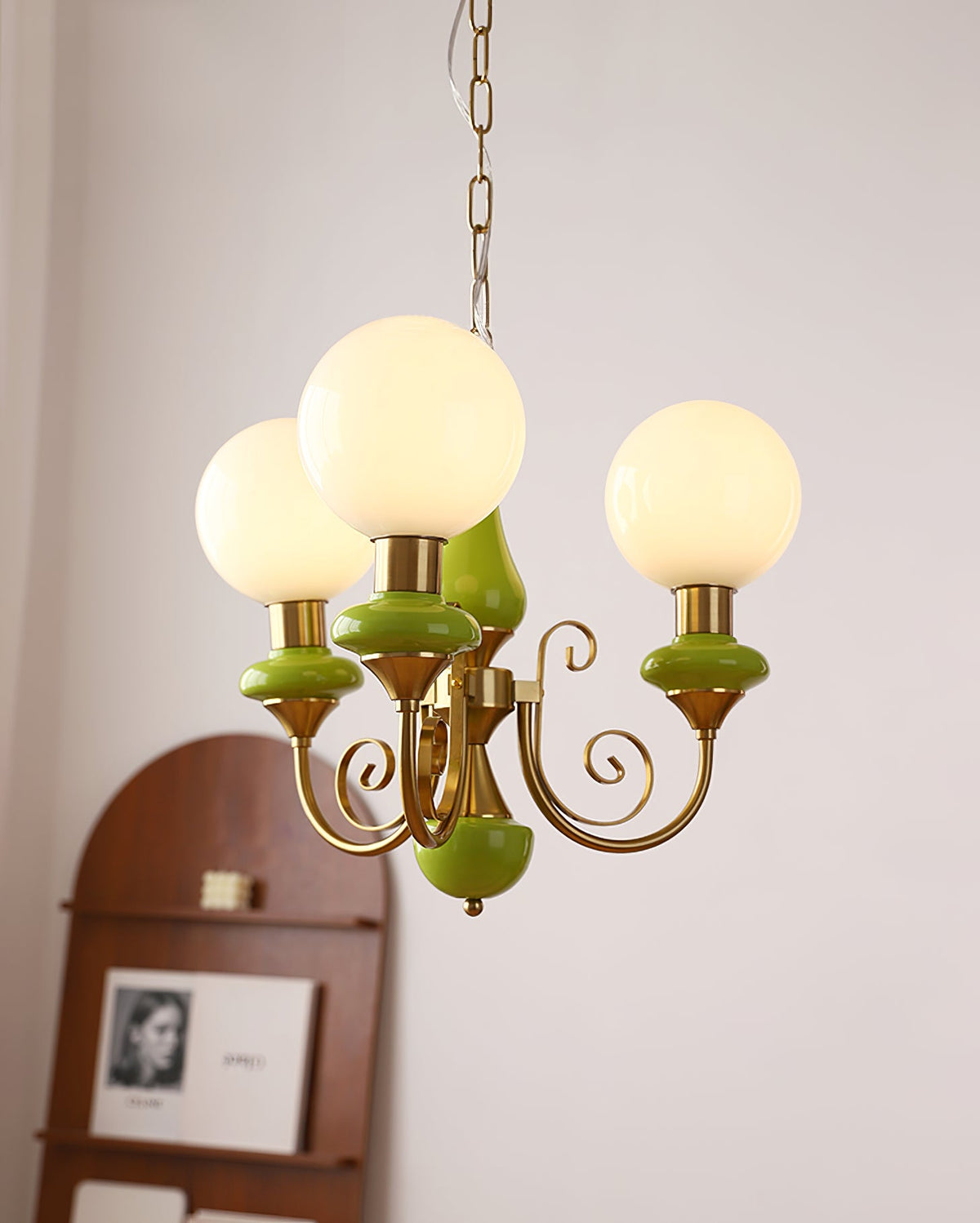 Onyx Iron & Glass Globe Chandelier