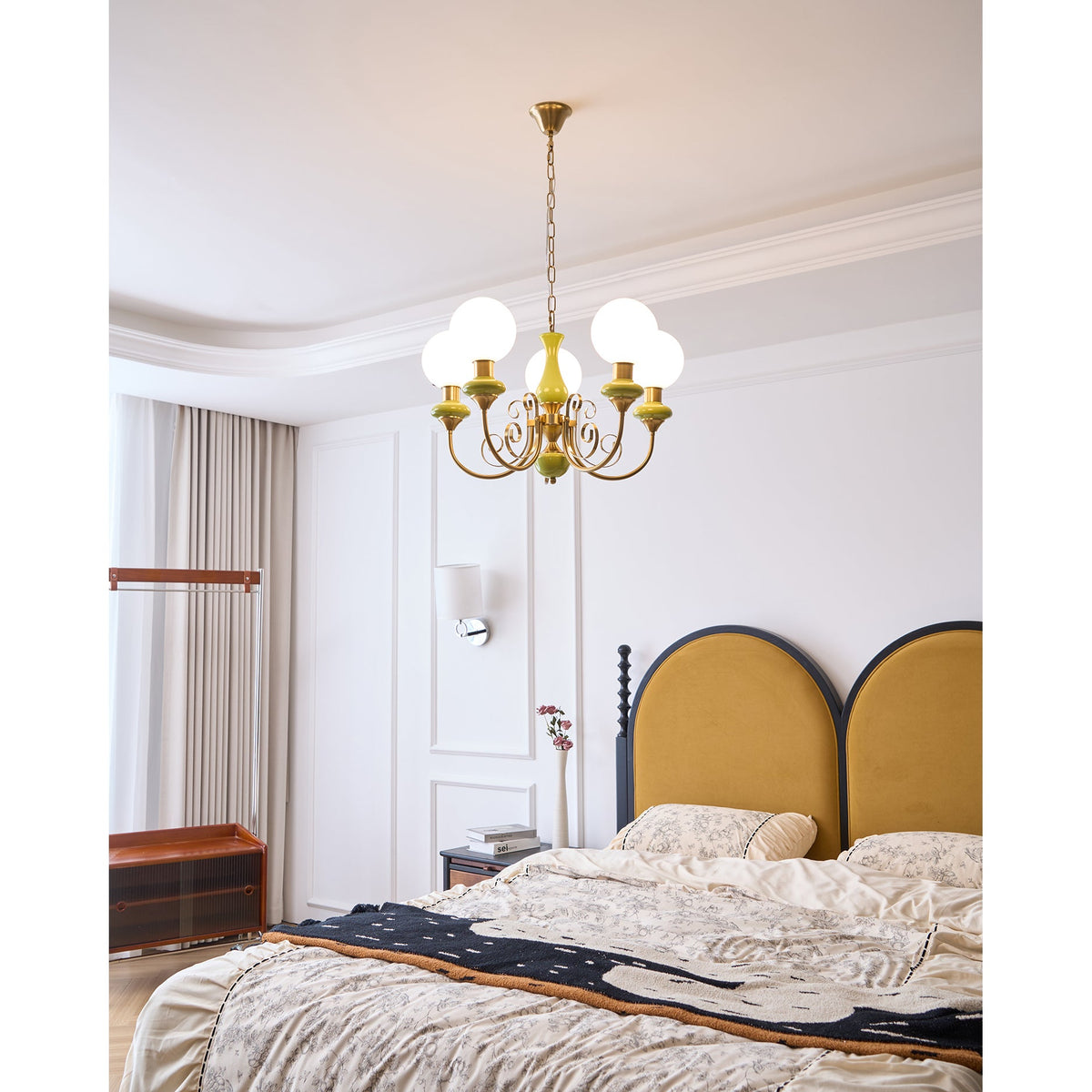 Onyx Iron & Glass Globe Chandelier