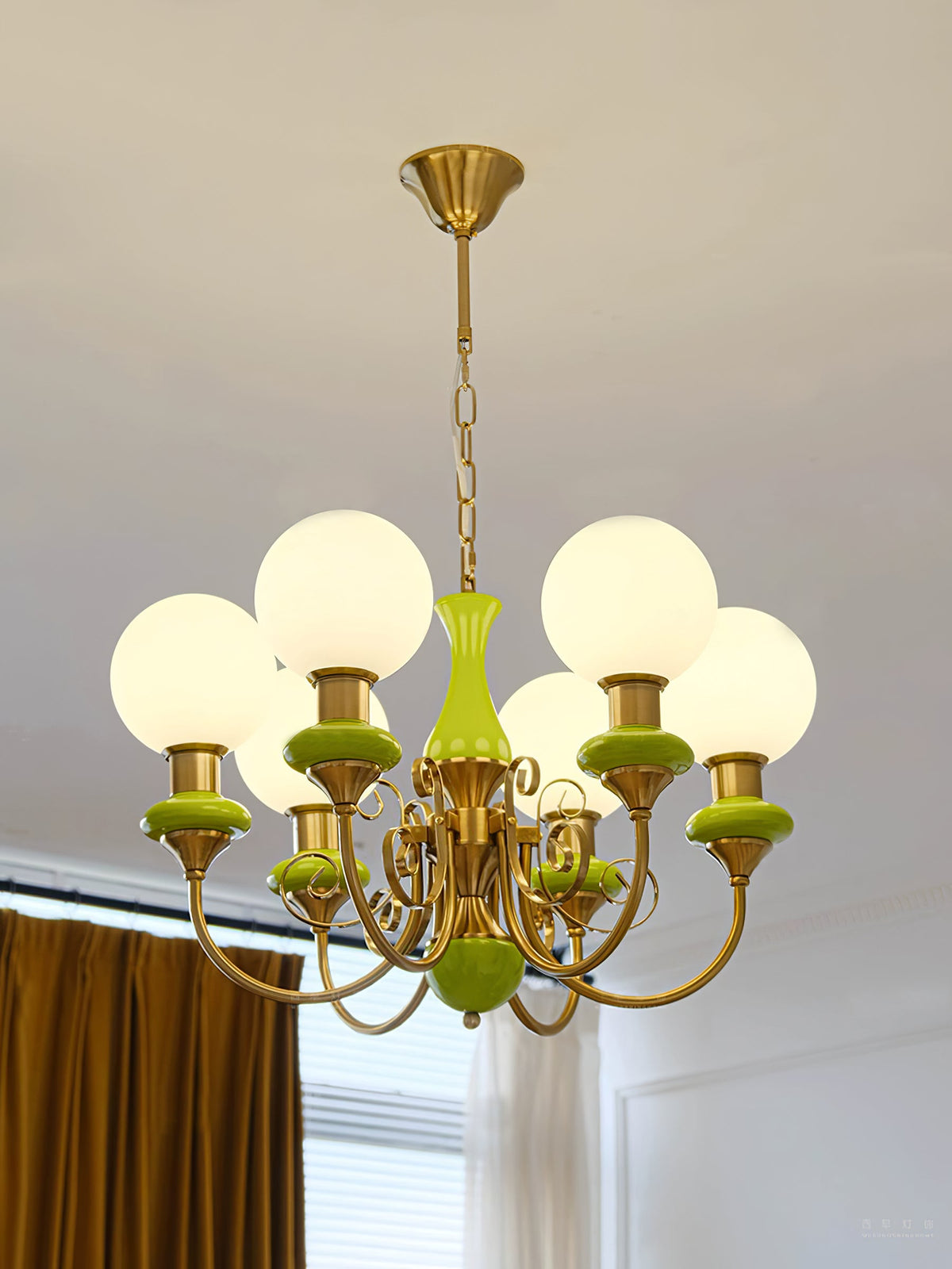 Onyx Iron & Glass Globe Chandelier