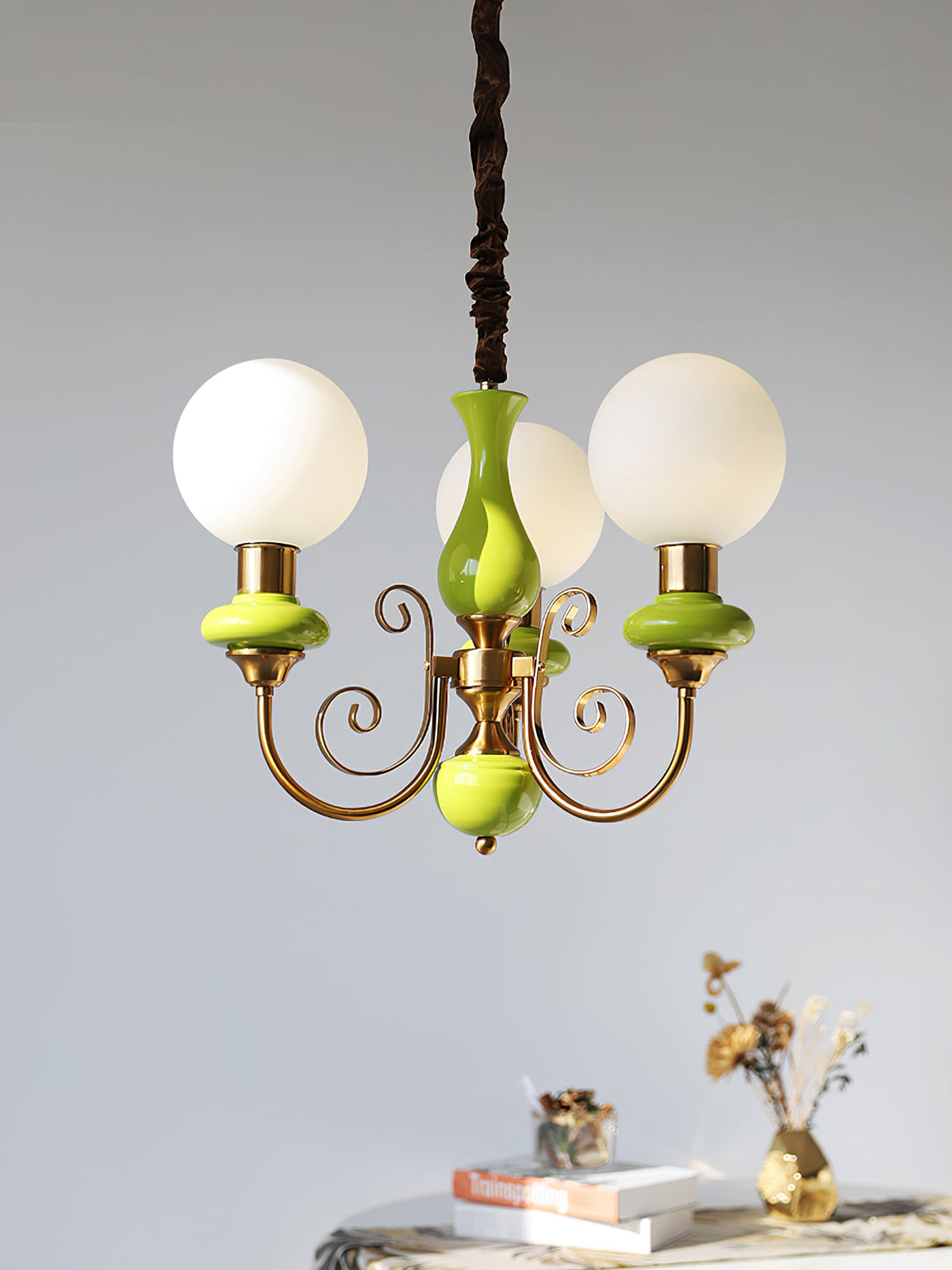 Onyx Iron & Glass Globe Chandelier