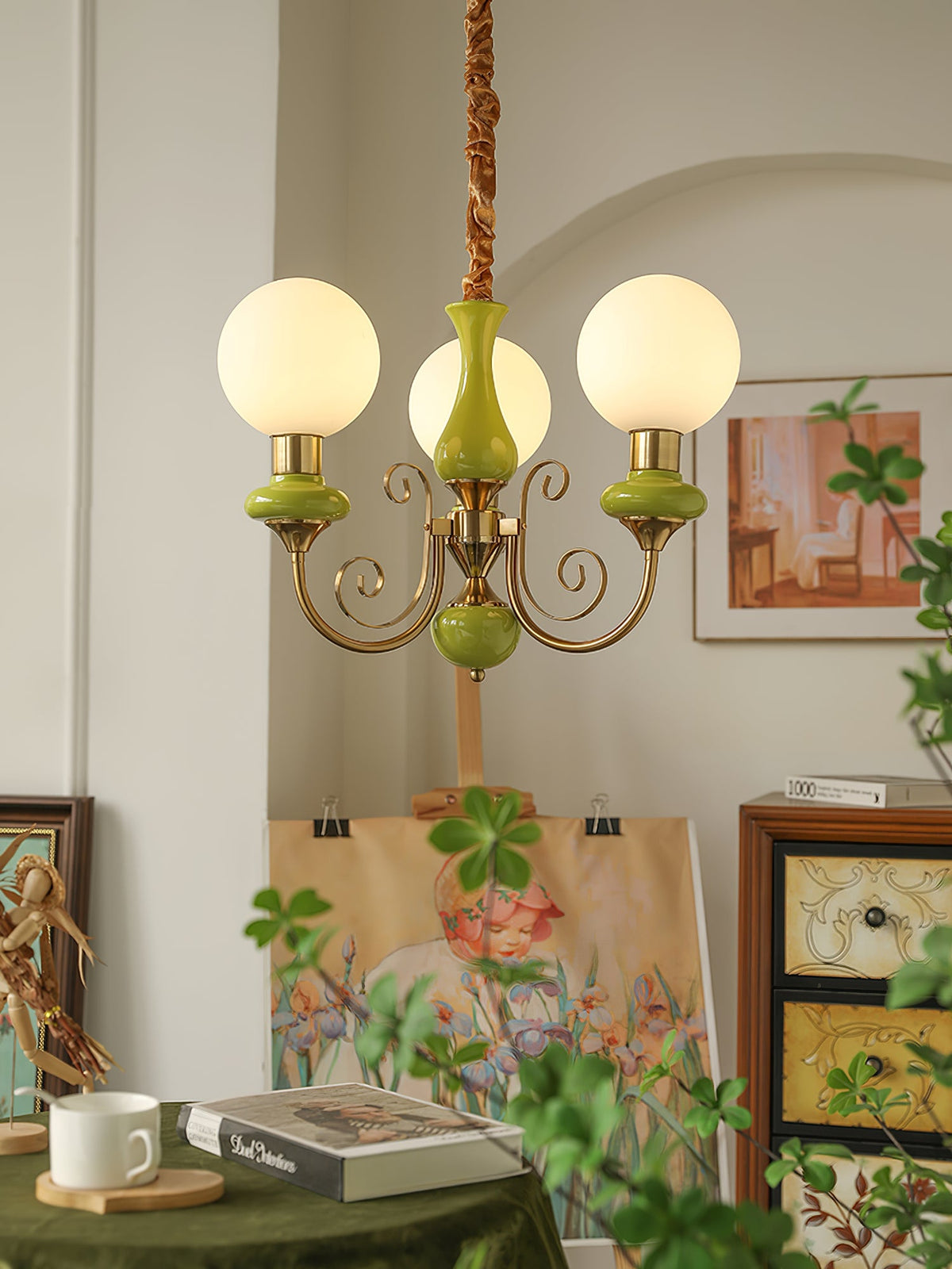 Onyx Iron & Glass Globe Chandelier