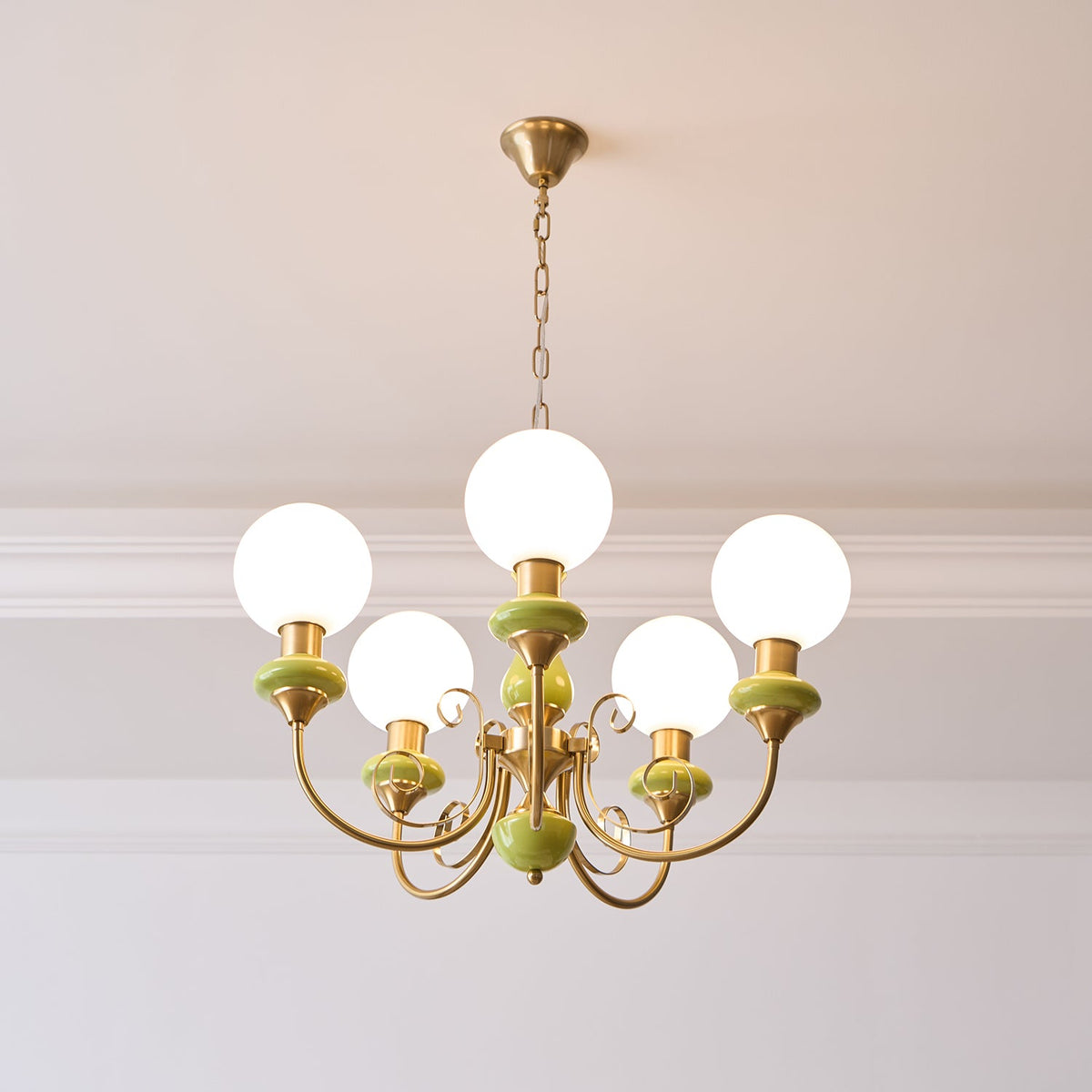 Onyx Iron & Glass Globe Chandelier