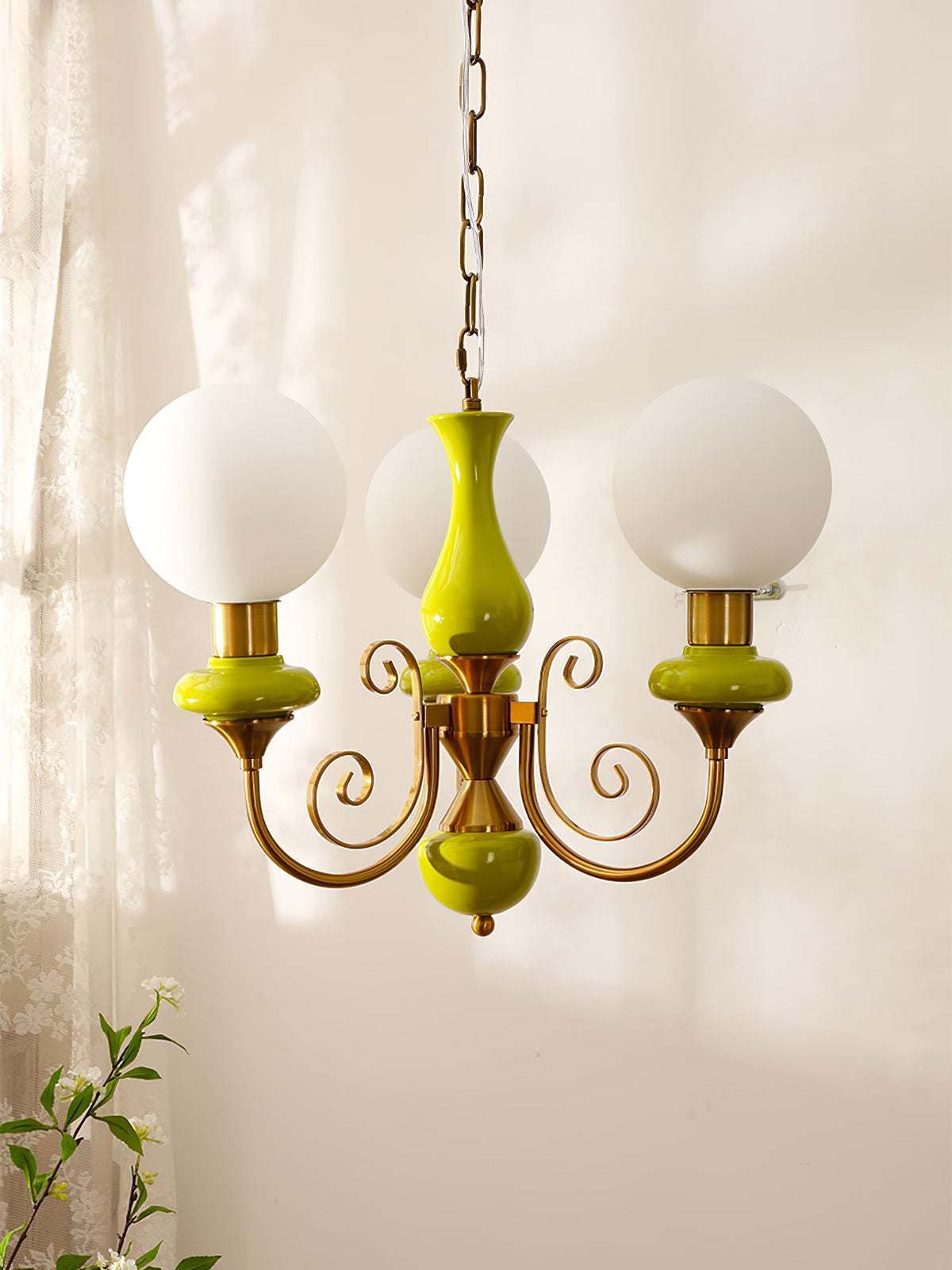 Onyx Iron & Glass Globe Chandelier