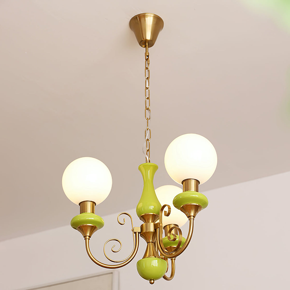 Onyx Iron & Glass Globe Chandelier