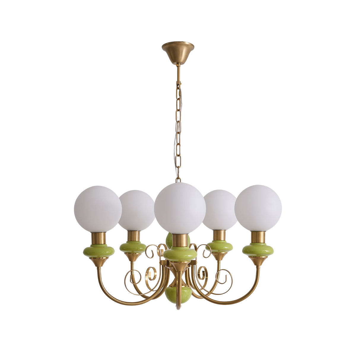 Onyx Iron & Glass Globe Chandelier