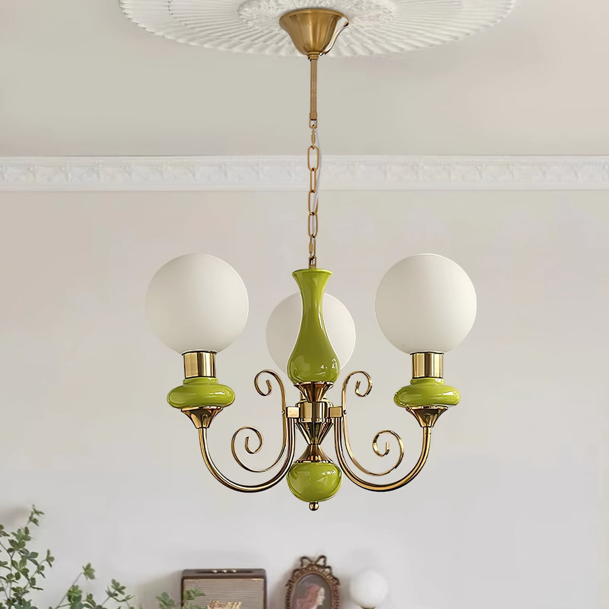 Onyx Iron & Glass Globe Chandelier