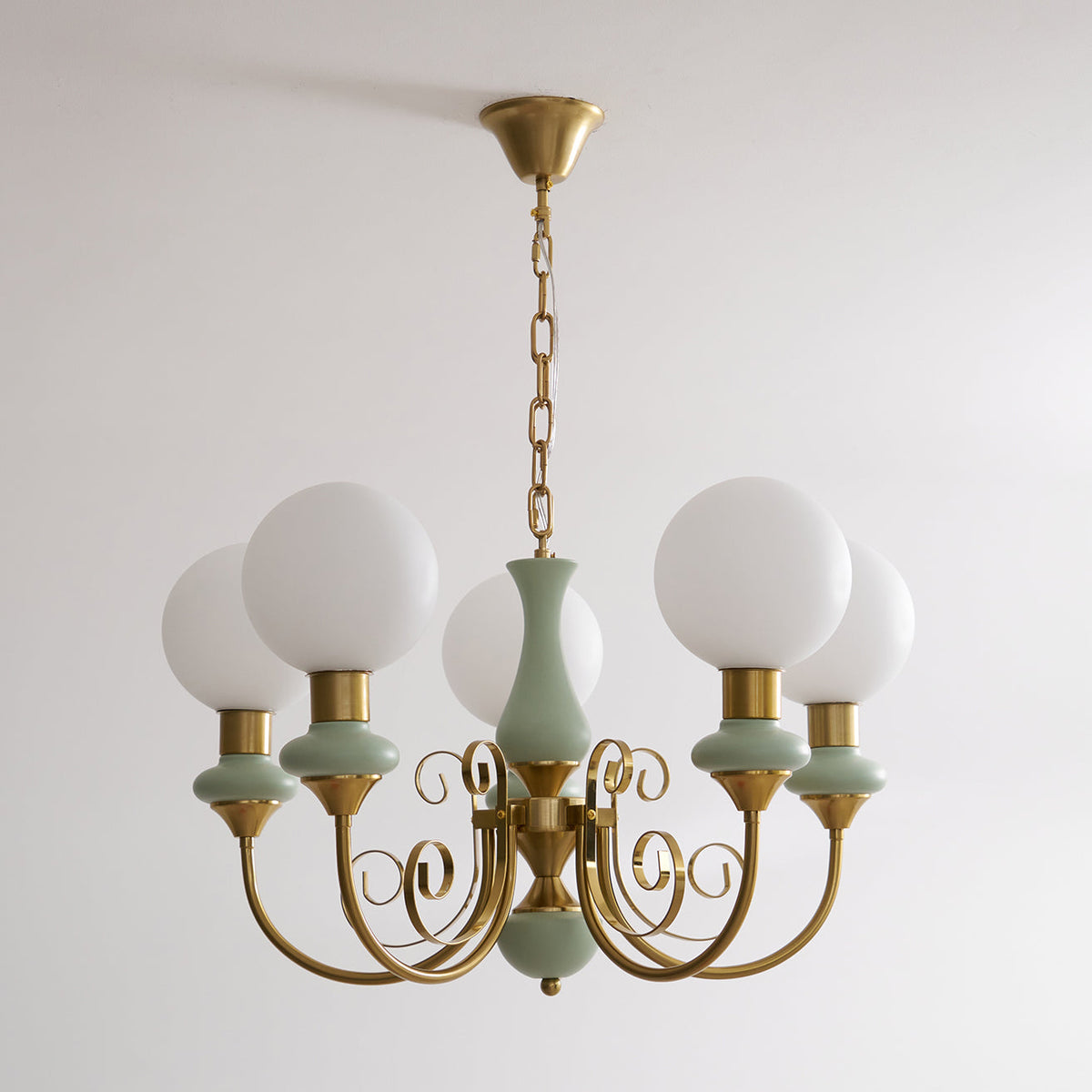 Onyx Iron & Glass Globe Chandelier