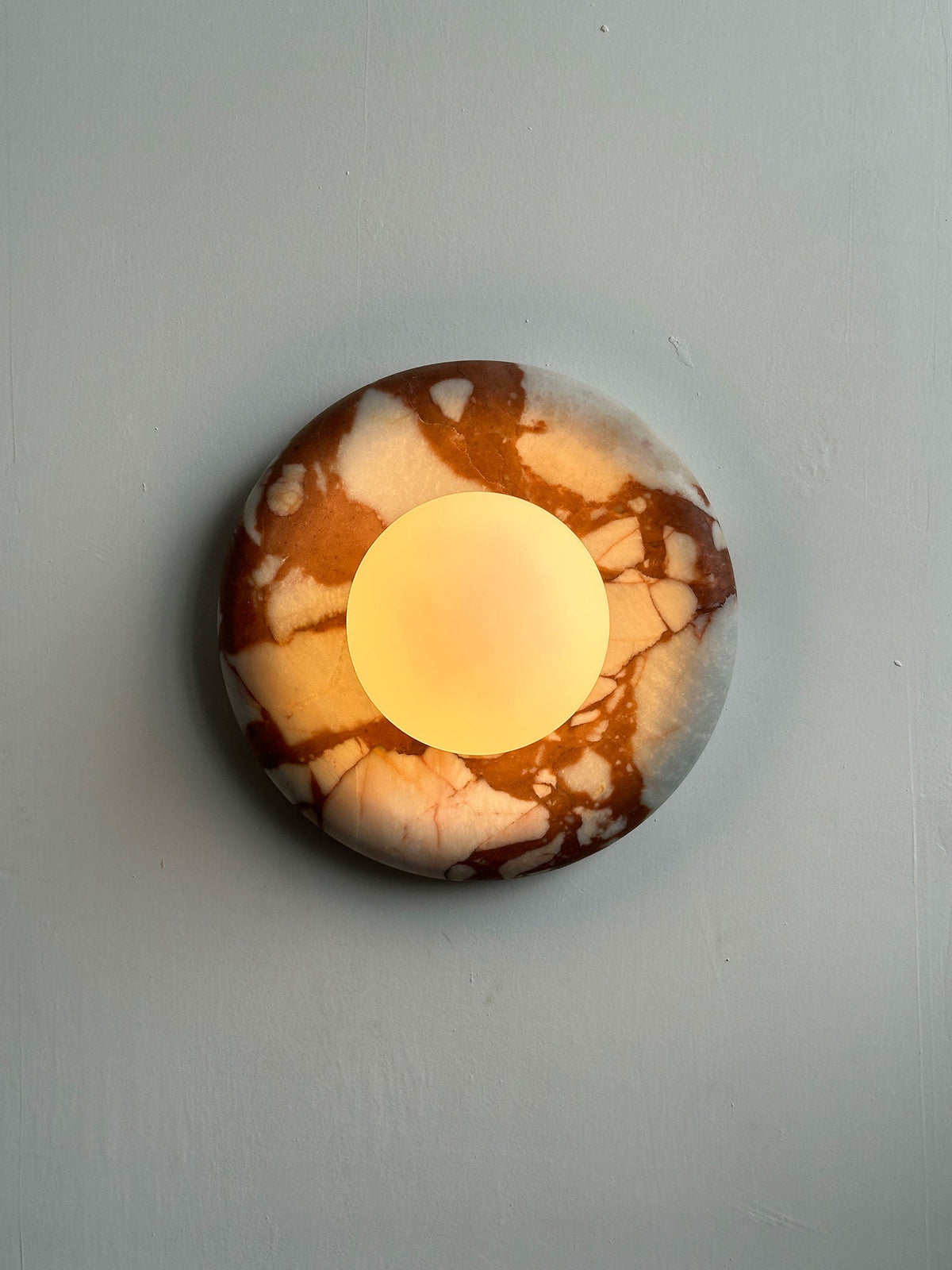 Orli Red Marble Wall Sconce