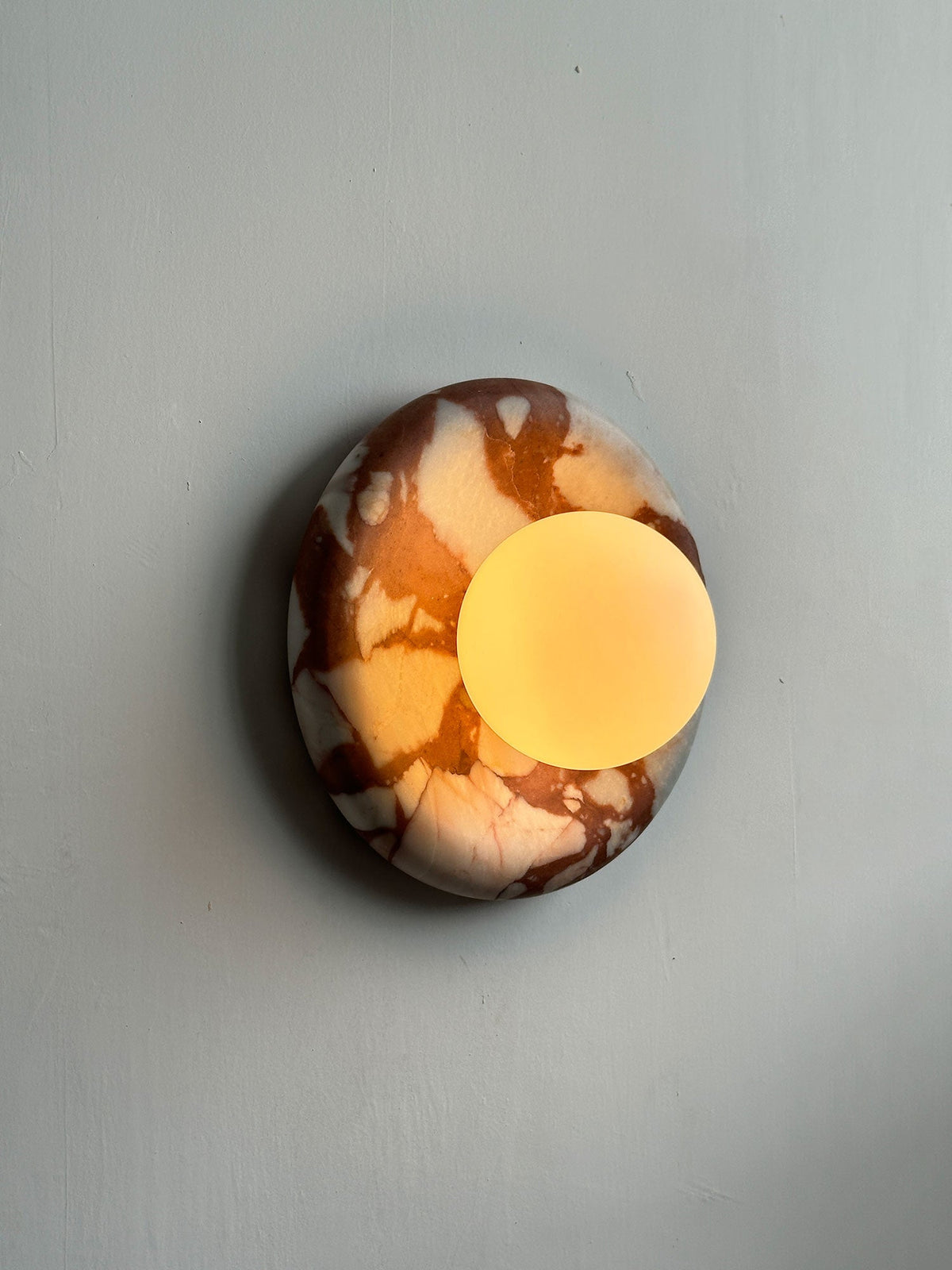 Orli Red Marble Wall Sconce