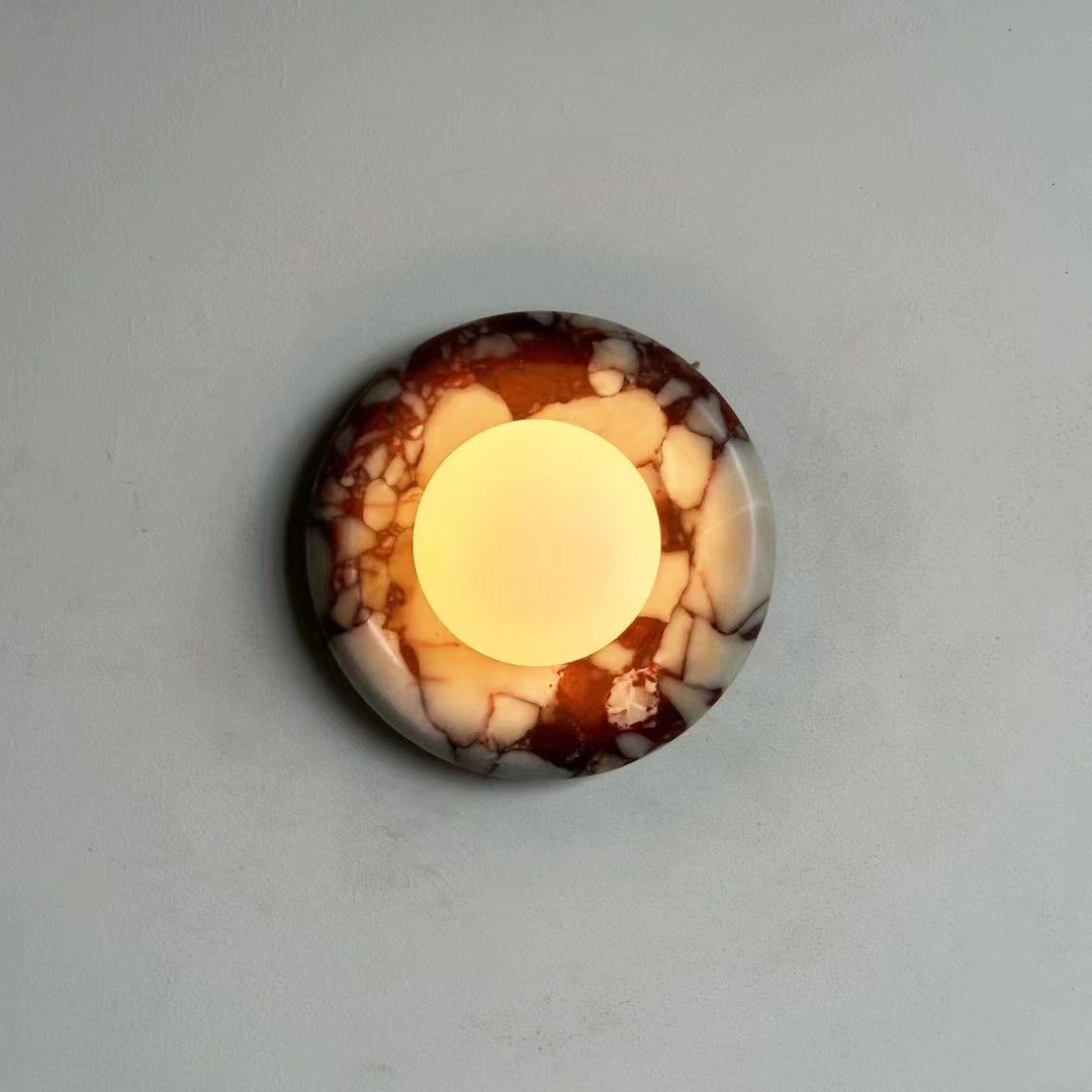 Orli Red Marble Wall Sconce