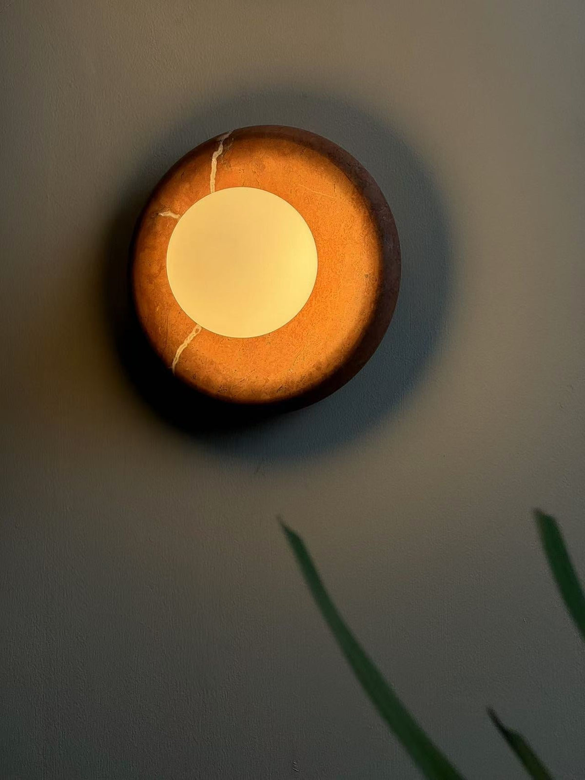 Orli Red Marble Wall Sconce