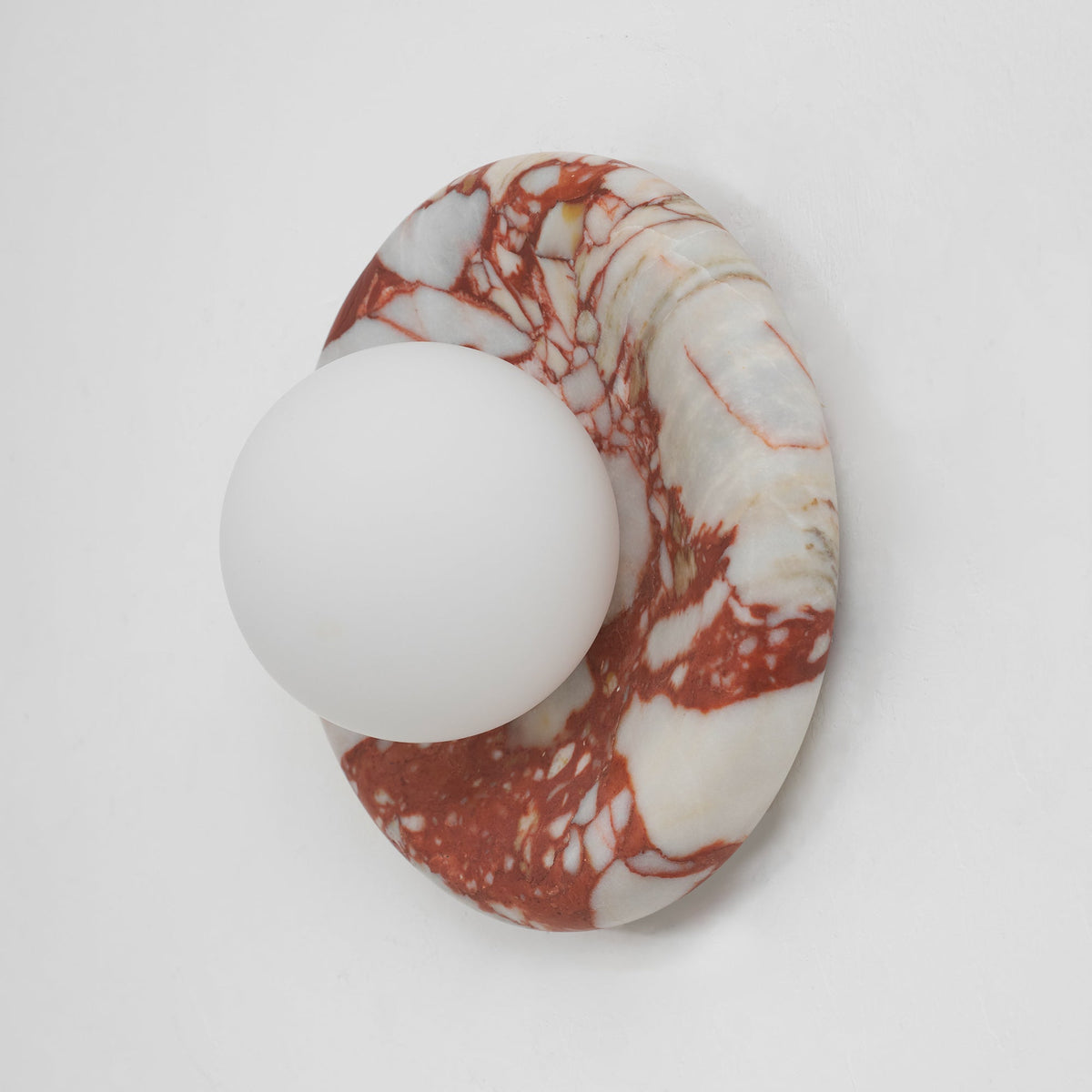 Orli Red Marble Wall Sconce