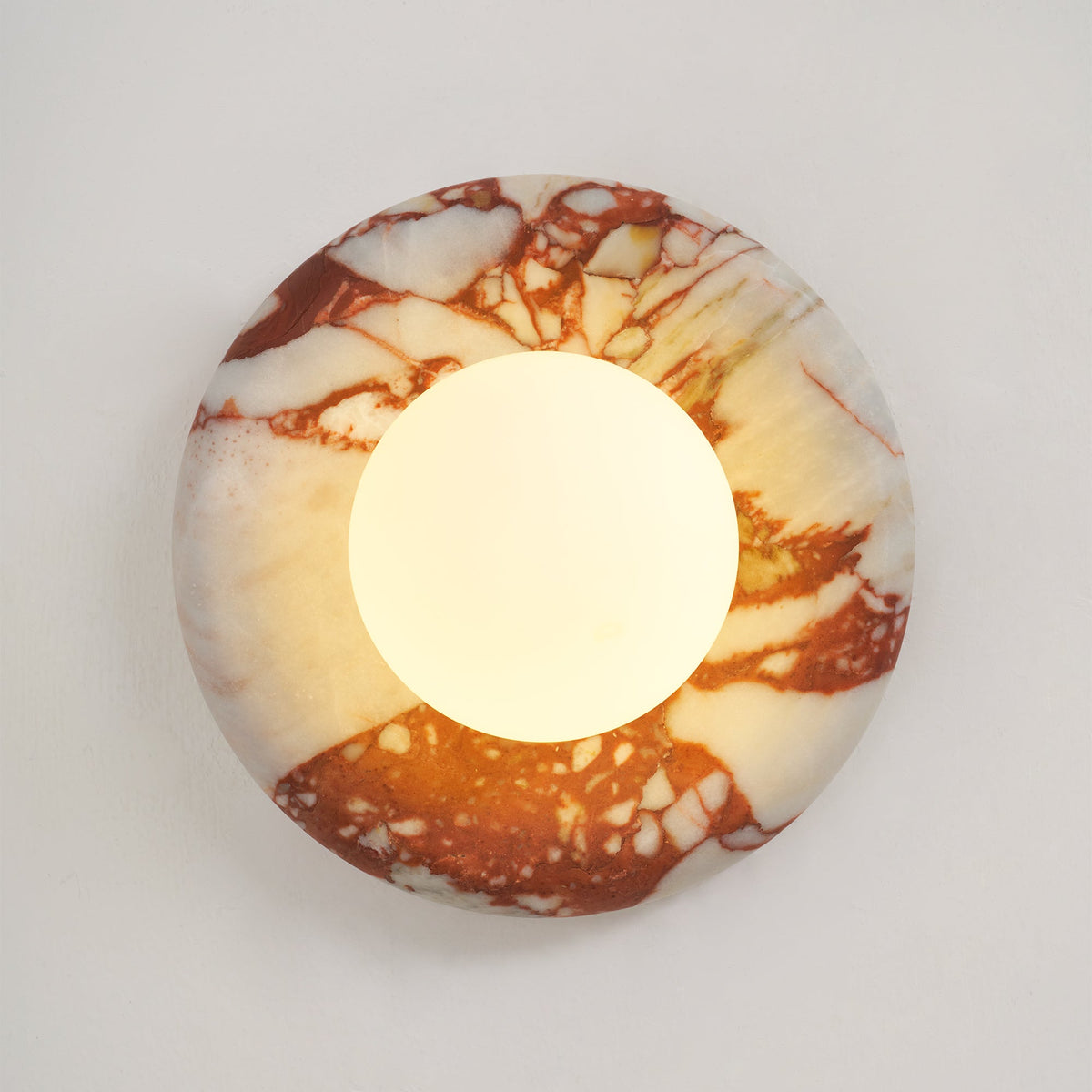 Orli Red Marble Wall Sconce