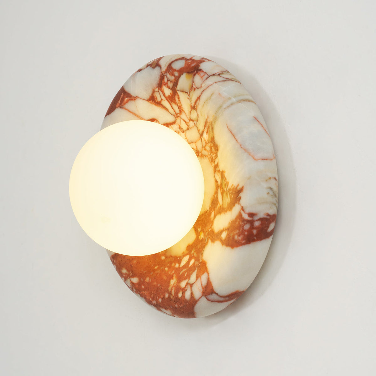 Orli Red Marble Wall Sconce