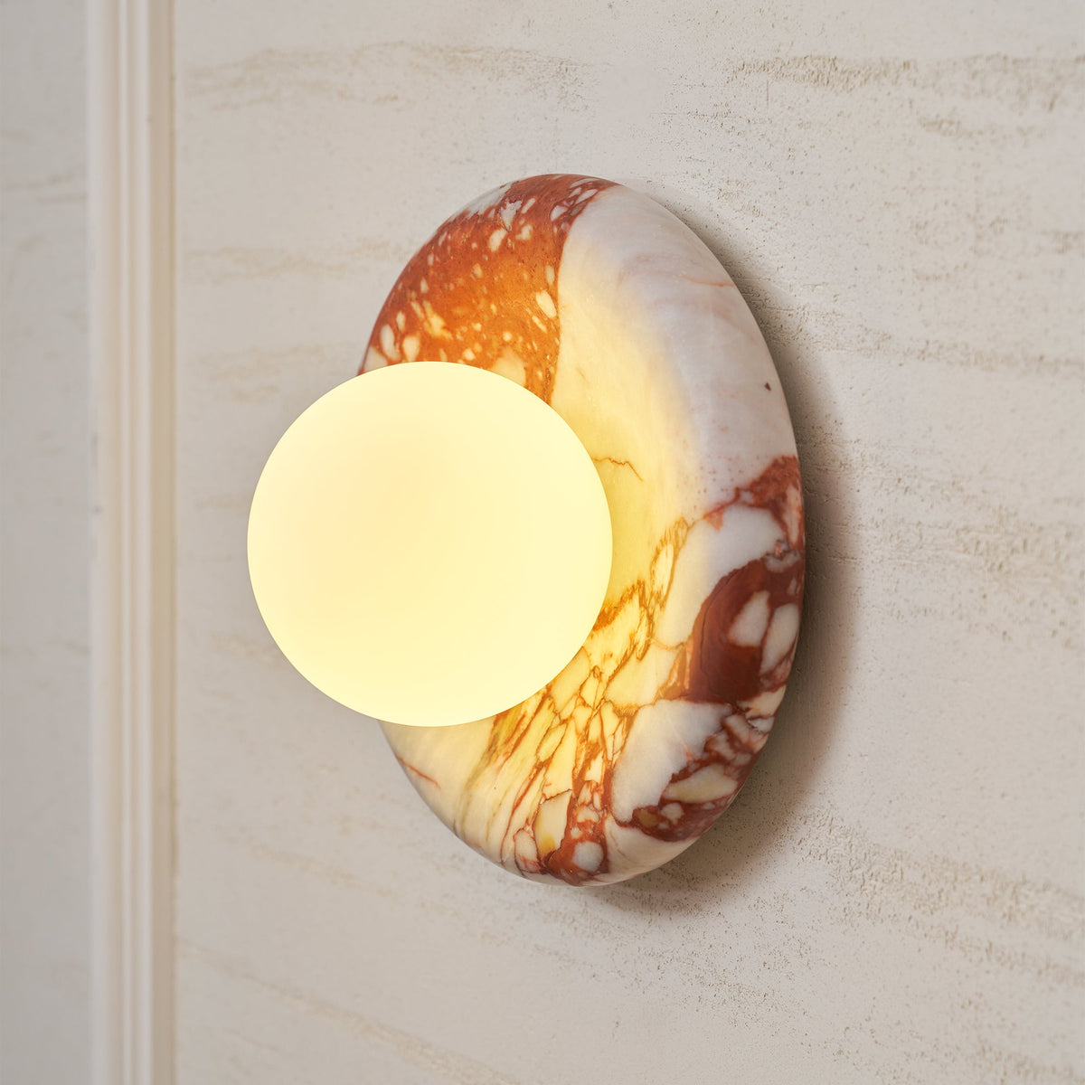 Orli Red Marble Wall Sconce