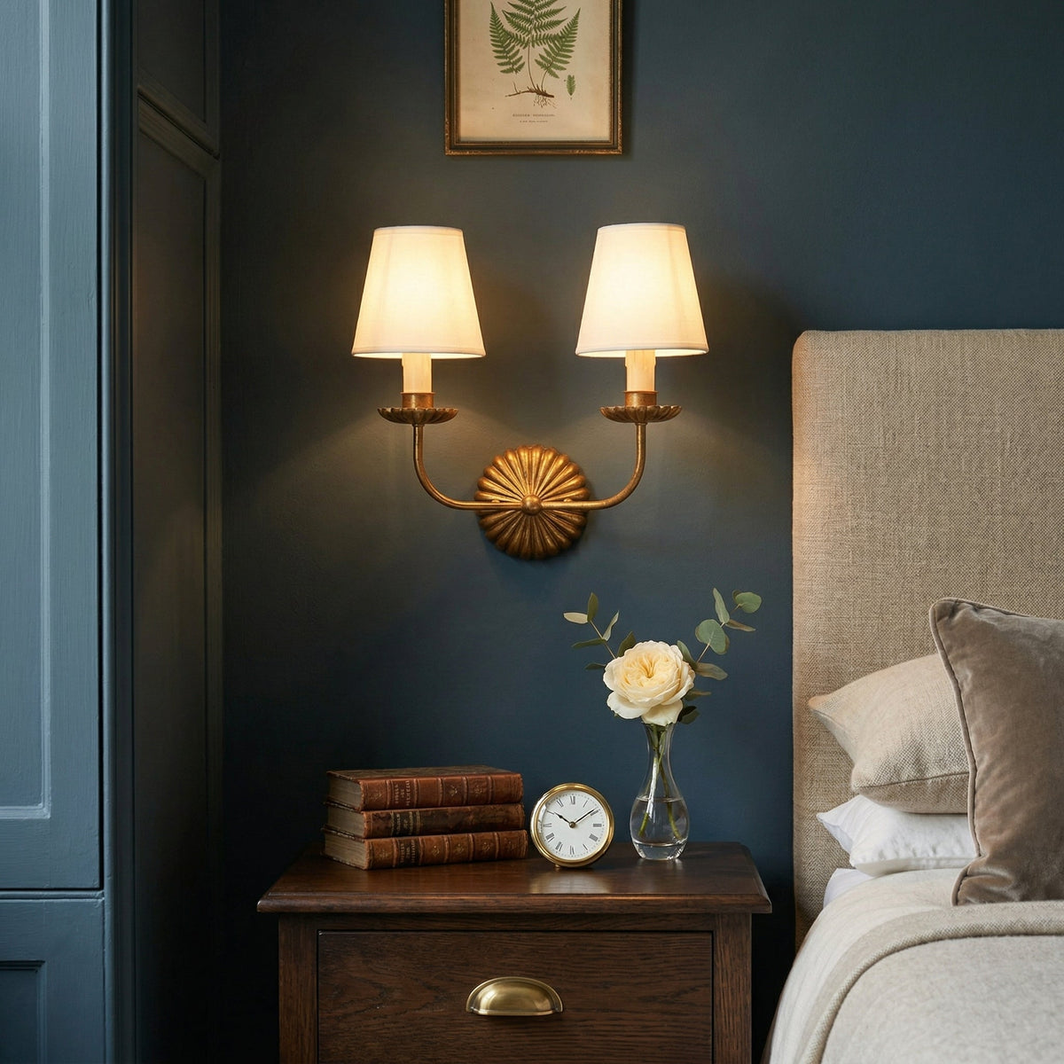Catina Gold-Leaf Double Wall Sconce