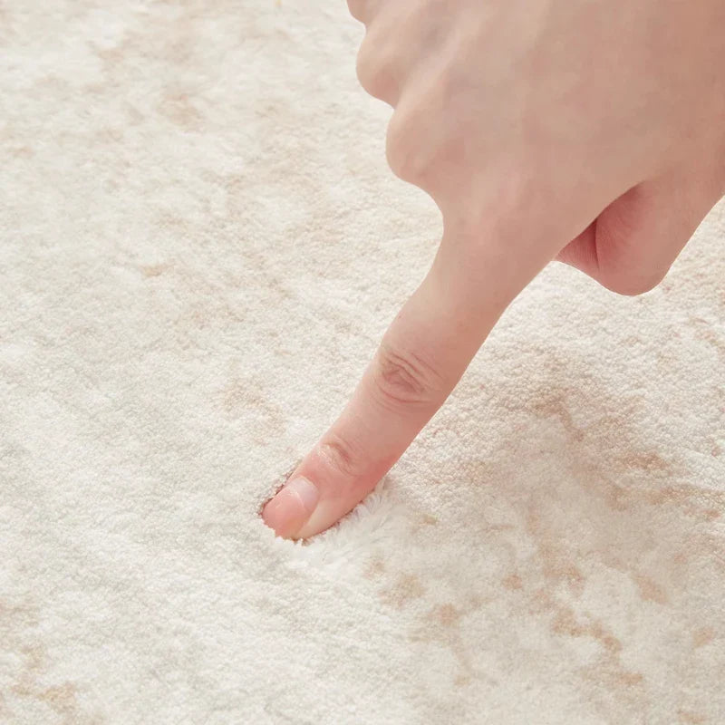 Veloria Luxury Round Cream Area Rug | Soft Plush Carpet for Living Room or Bedroom Round Area Rugs