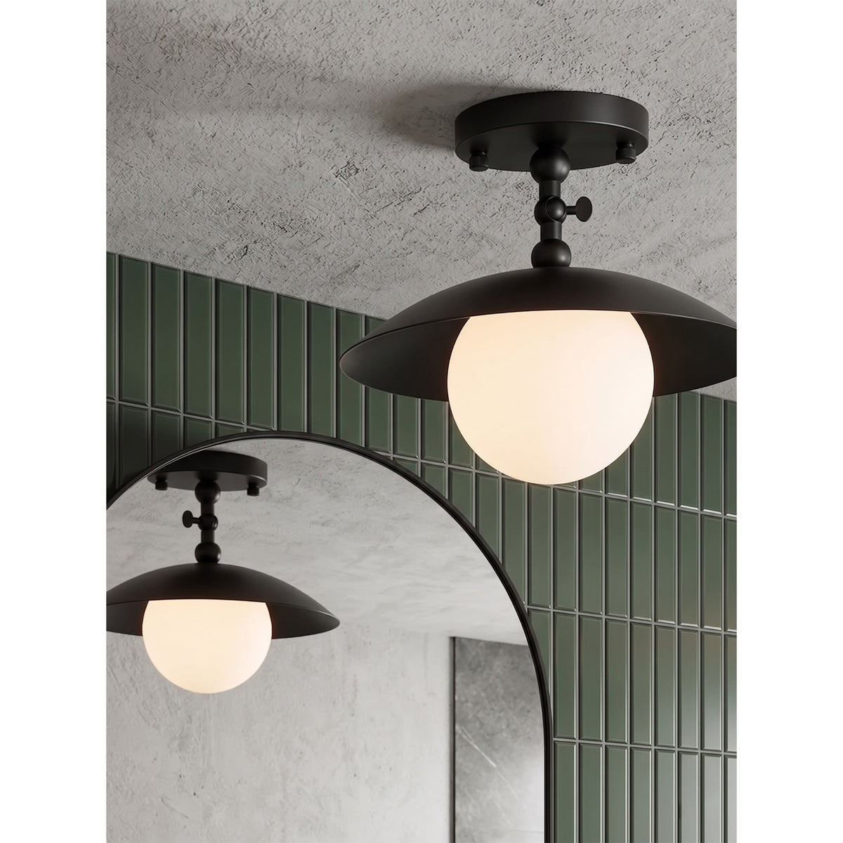 Marie Petite Brass Semi-Flush Ceiling Light