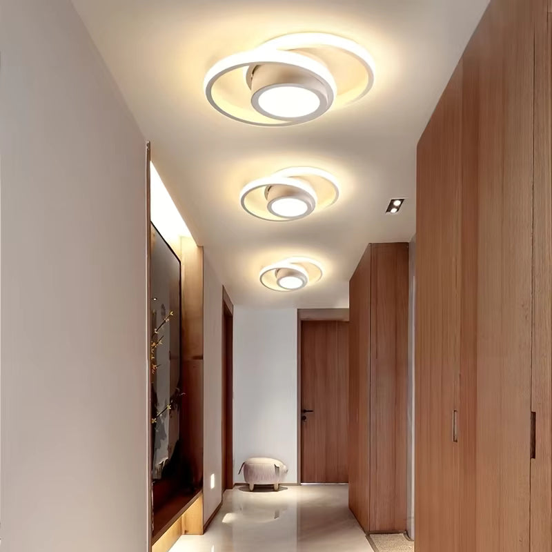 Sleek Double Ring Flush Mount Ceiling Light - Modern LED Fixture Lamps & Light Fixtures