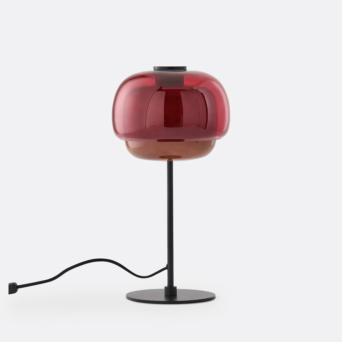 Sanae Double-Dome Colored Glass Accent Table Lamp, 16 in