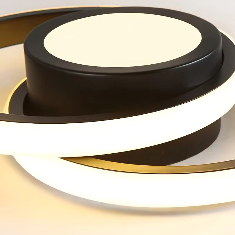 Sleek Double Ring Flush Mount Ceiling Light - Modern LED Fixture Lamps & Light Fixtures