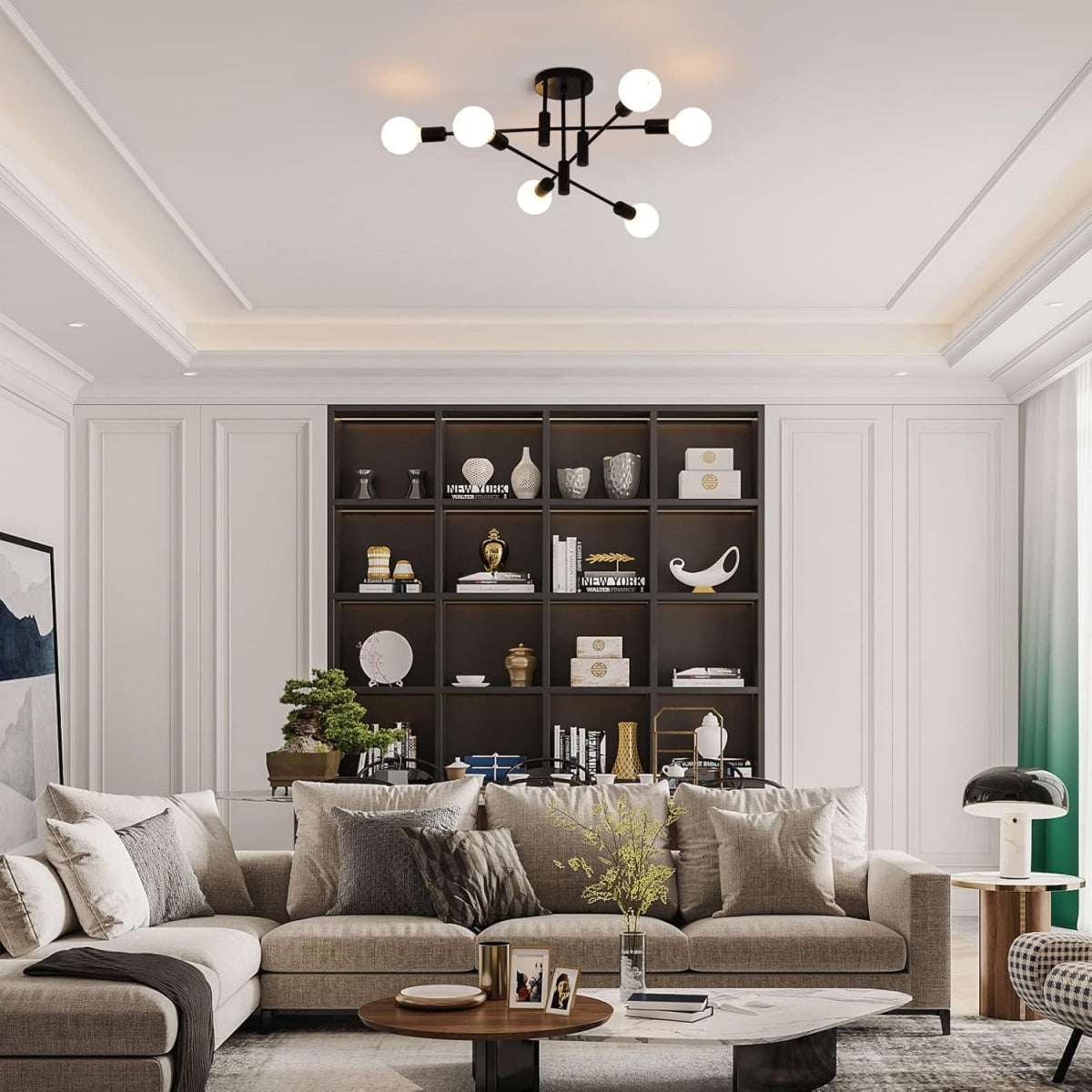Scandinavian Style Flush Mount Ceiling Light Fixture - Modern Metal Design Ceiling Lights