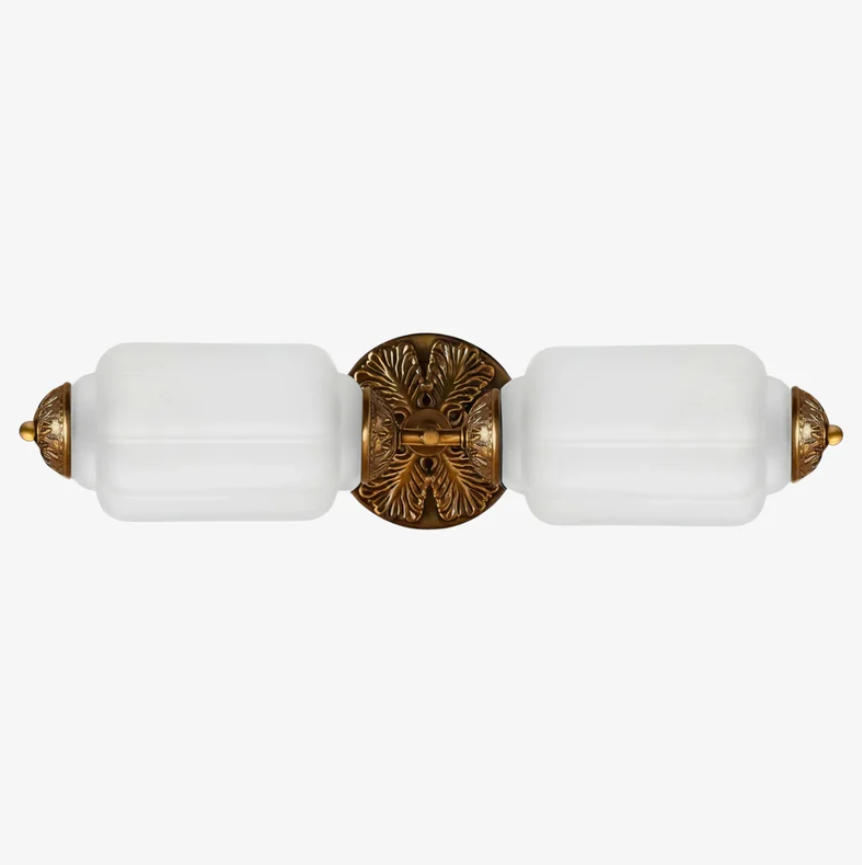 Eloise 2-Light Milk Glass Vanity Light