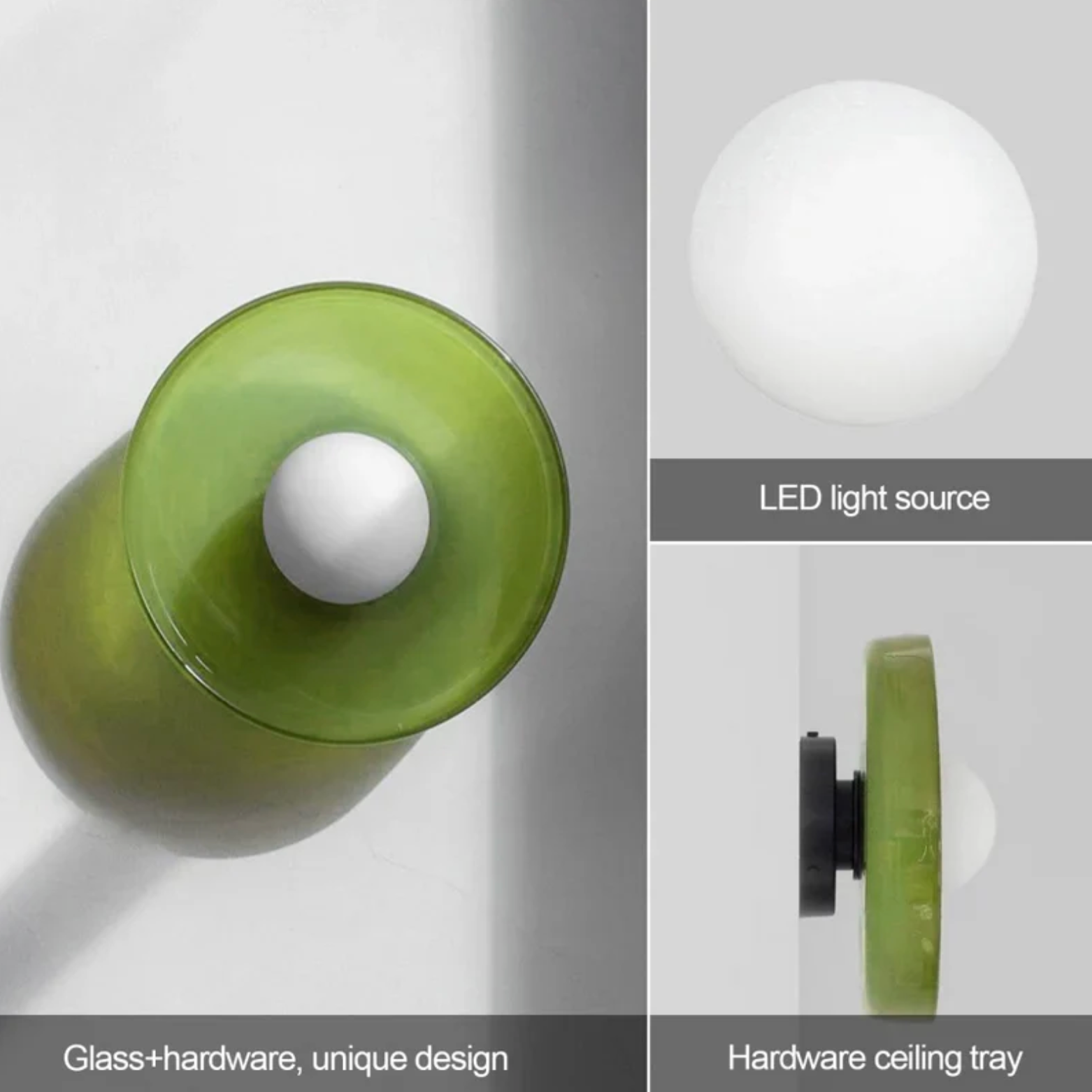 Sleek Modern Round Flush Mount Ceiling & Wall Light Fixture for Kitchen or Living Spaces Ceiling Lights